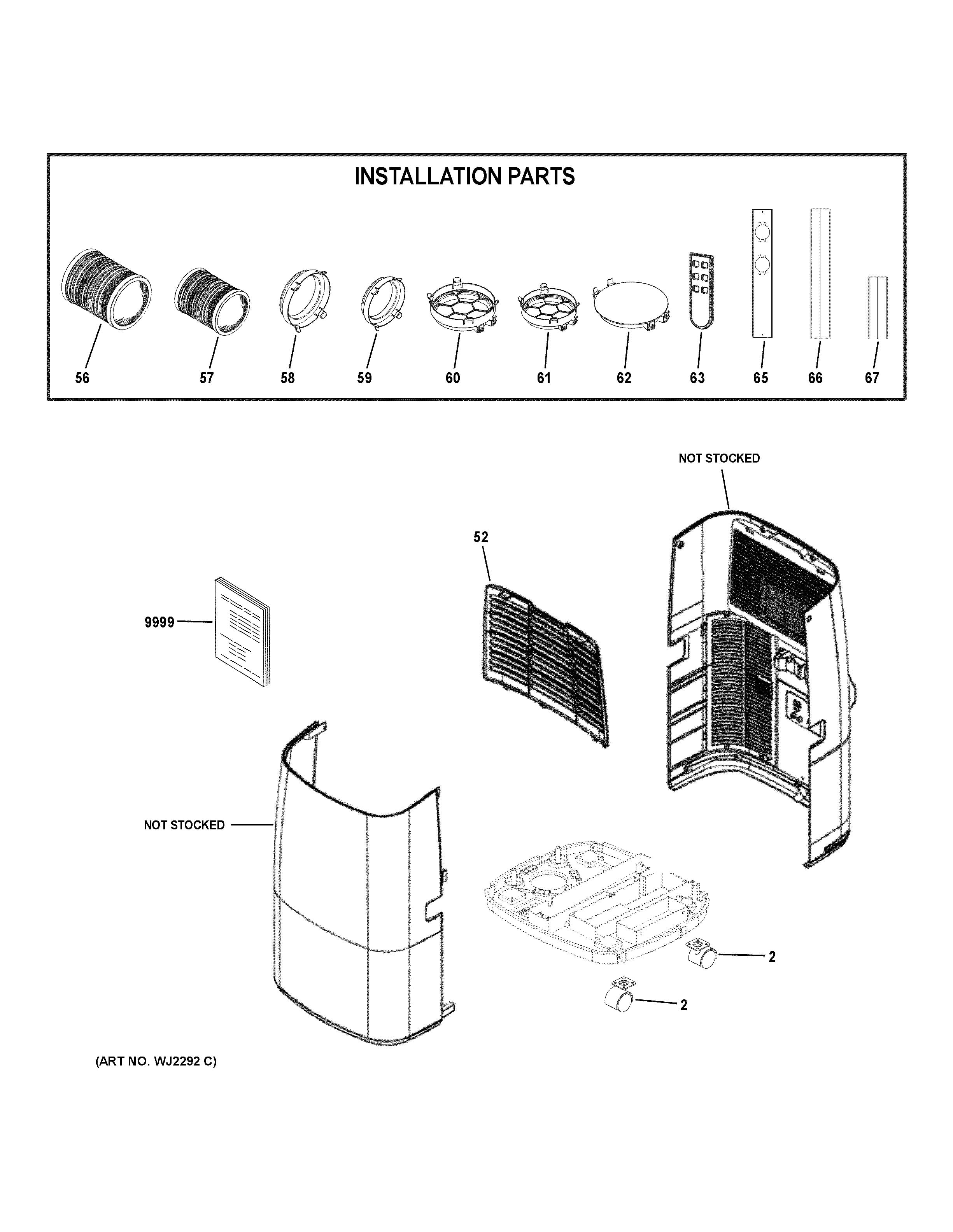 Assembly View for ROOM AIR CONDITIONER | APDA14NXMBN1