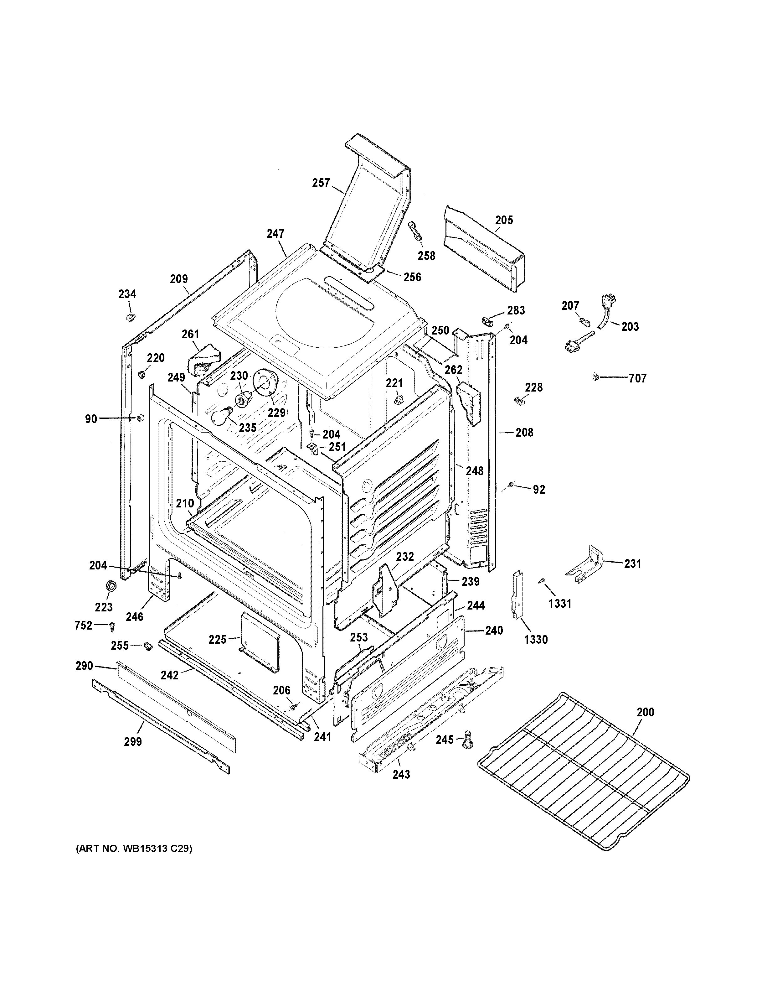 Assembly View for BODY PARTS | JGBS30REK1SS