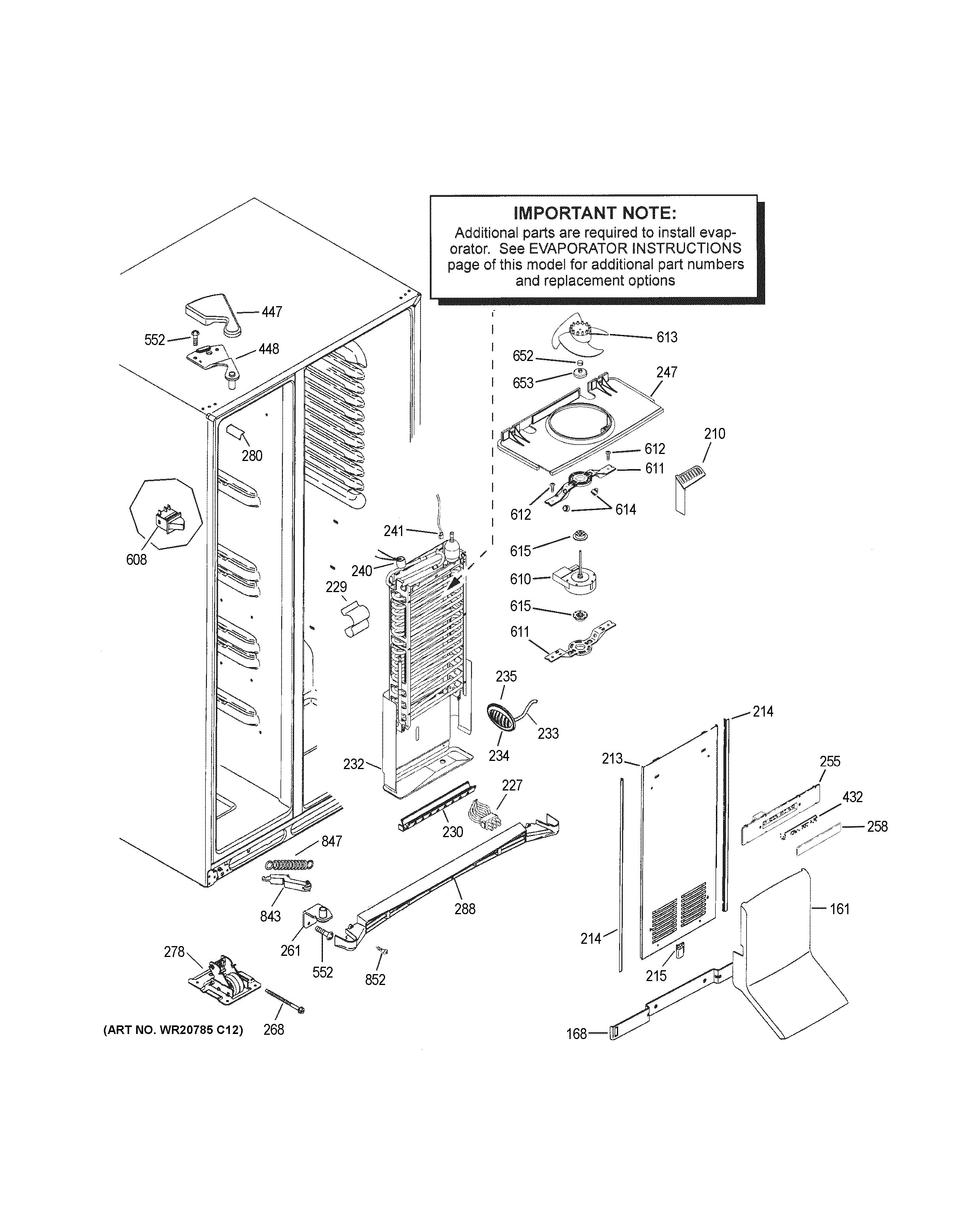 Assembly View for FREEZER SECTION DSE25JSHECSS