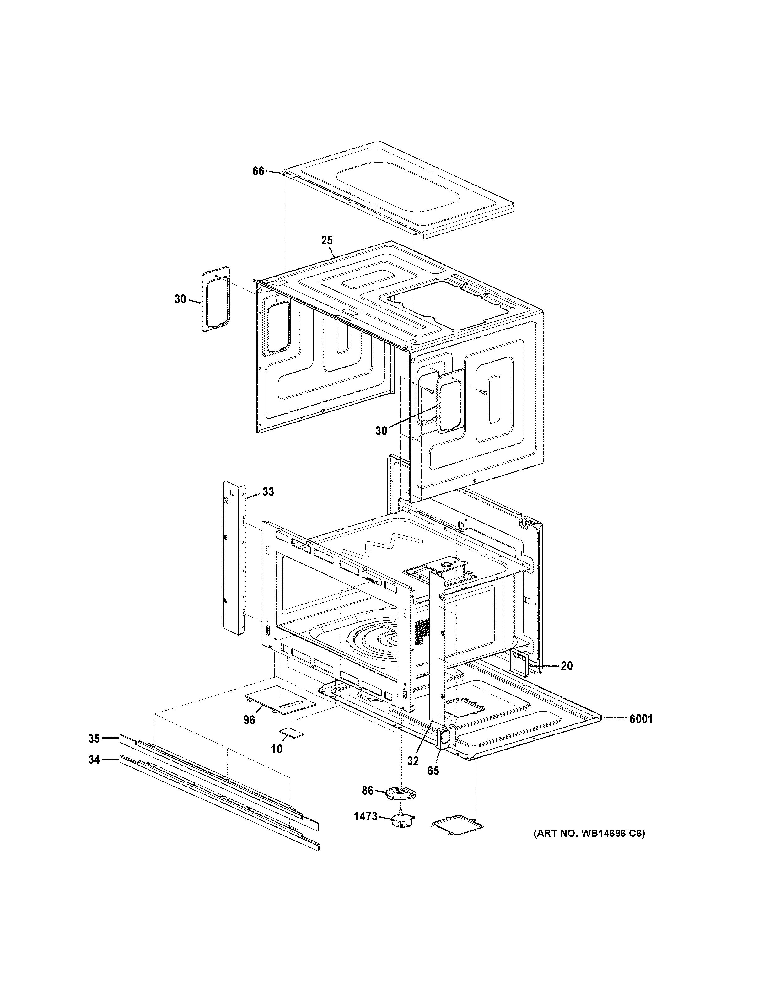 Assembly View for OVEN CAVITY PARTS CWB7030SL1SS