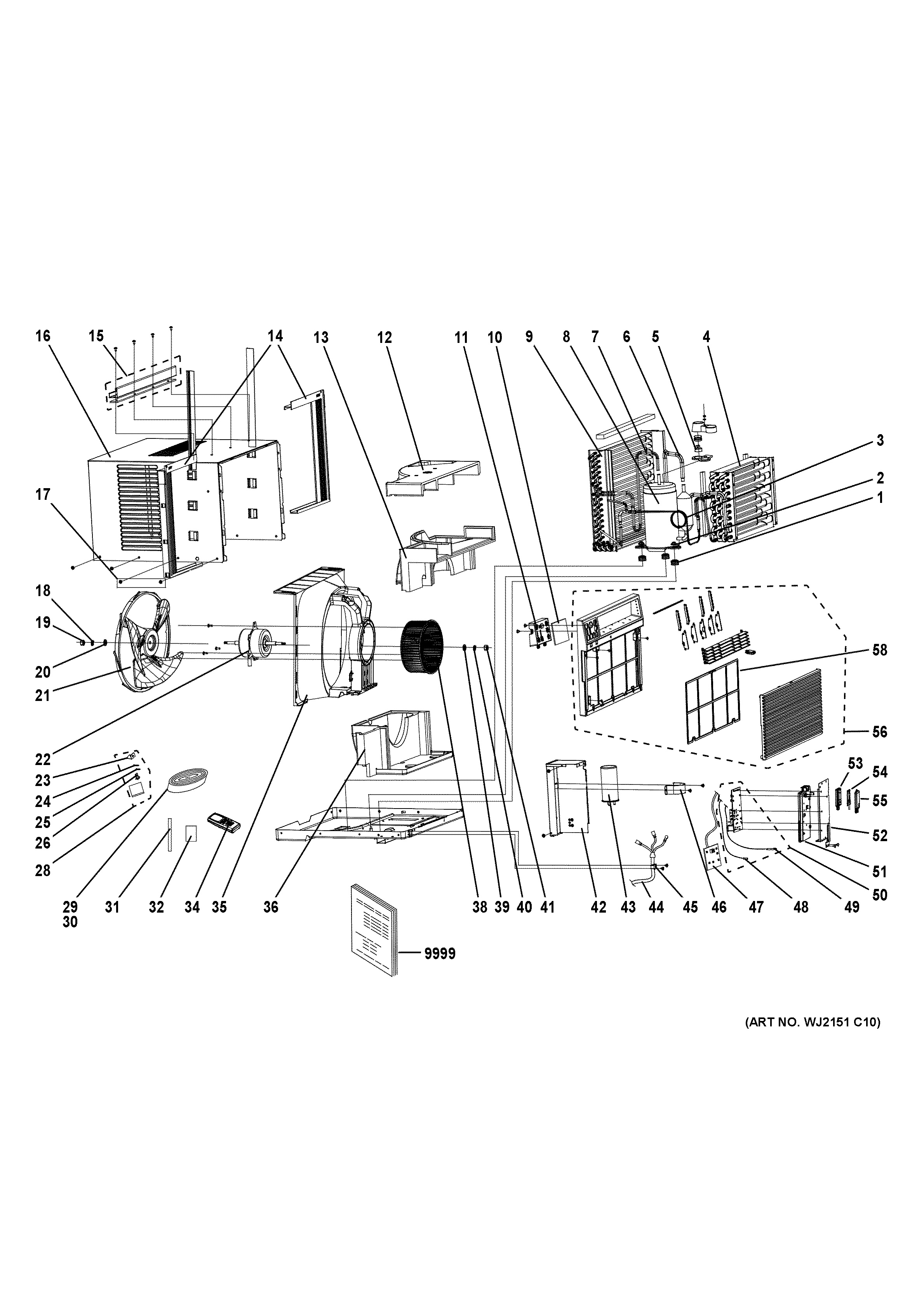 Assembly View for ROOM AIR CONDITIONER | AEC10AXL1