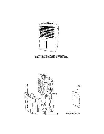 GE dehumidifier filter removal diagram