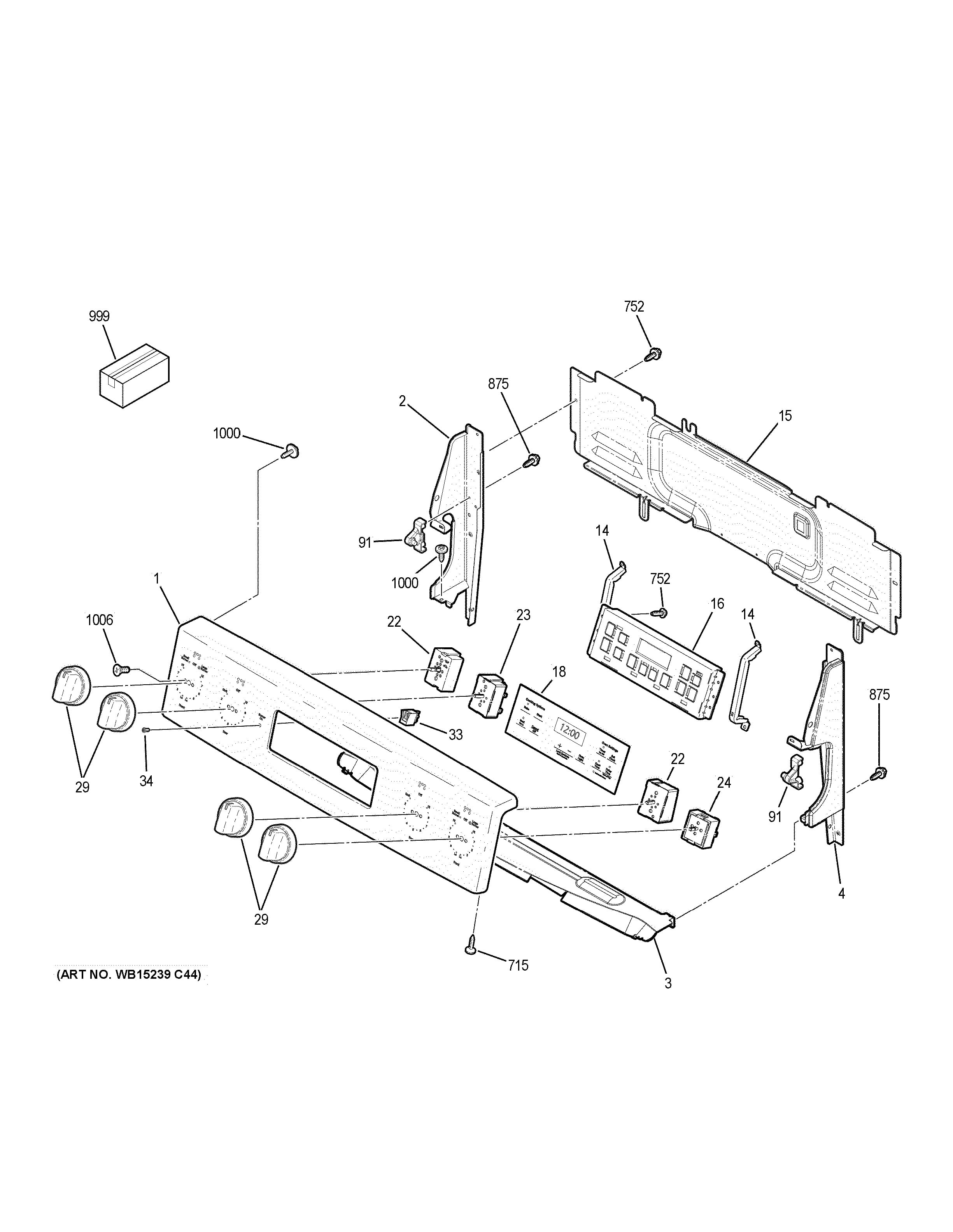 Assembly View for CONTROL PANEL | JB625RK1SS