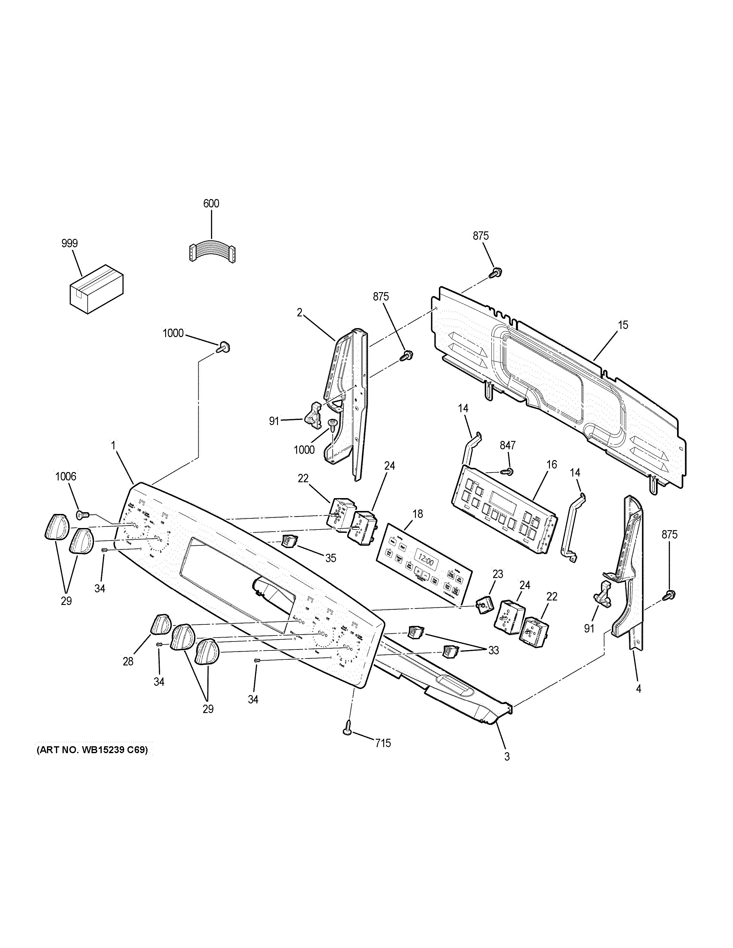 Assembly View for CONTROL PANEL | JB650EF2ES