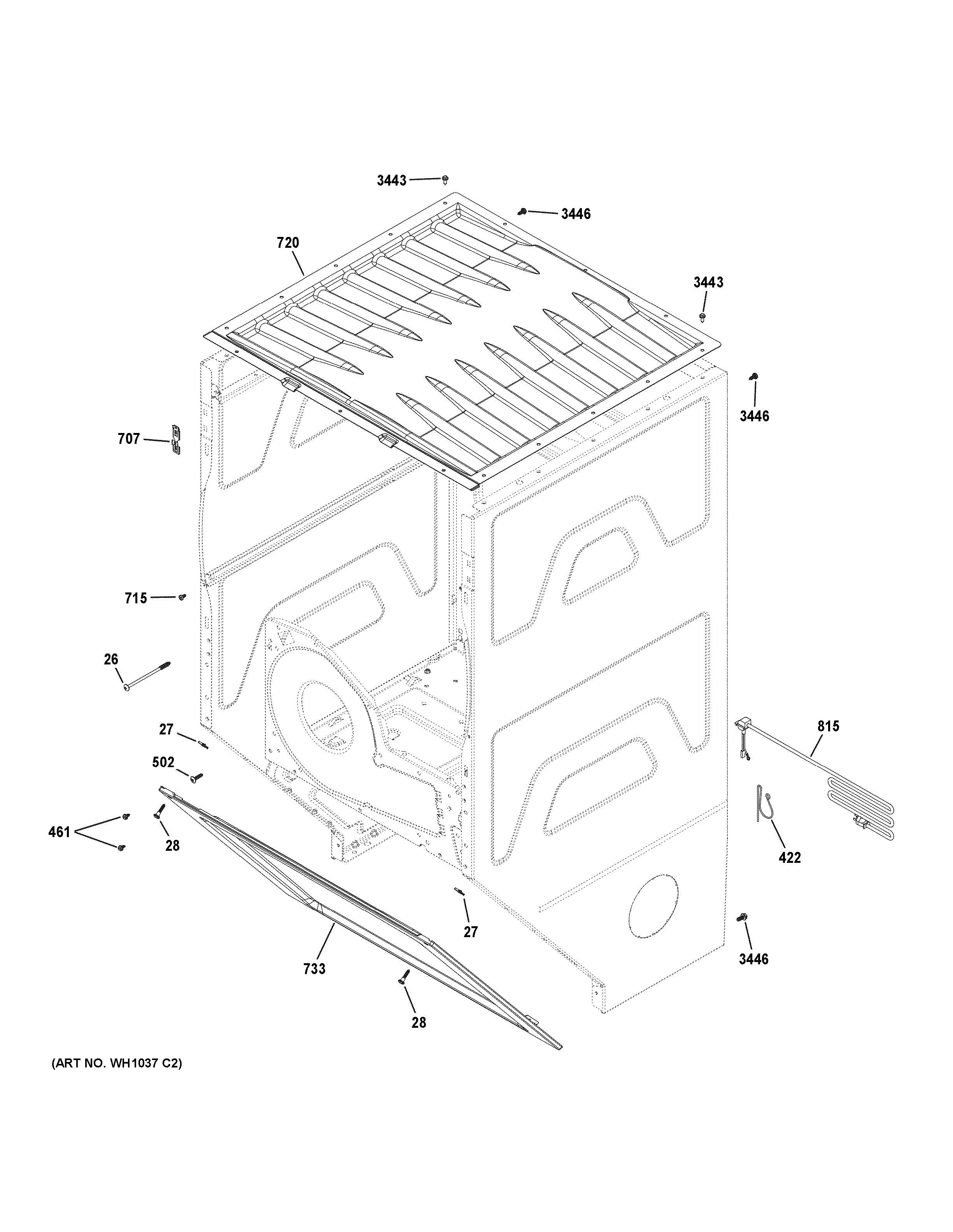 Assembly View for DRYER GUD24GSSM0WW