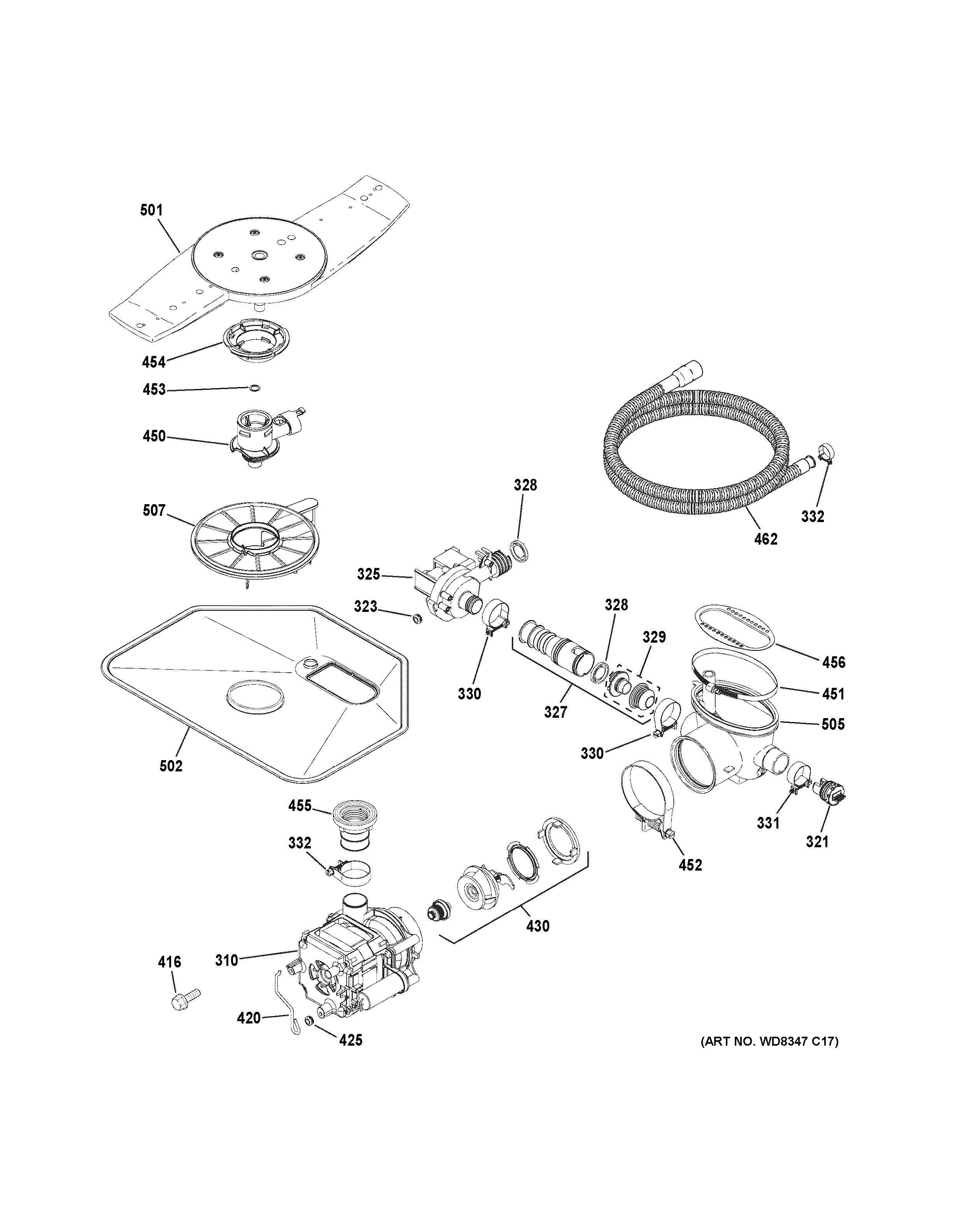 Assembly View for MOTORPUMP MECHANISM PDWT380V00SS