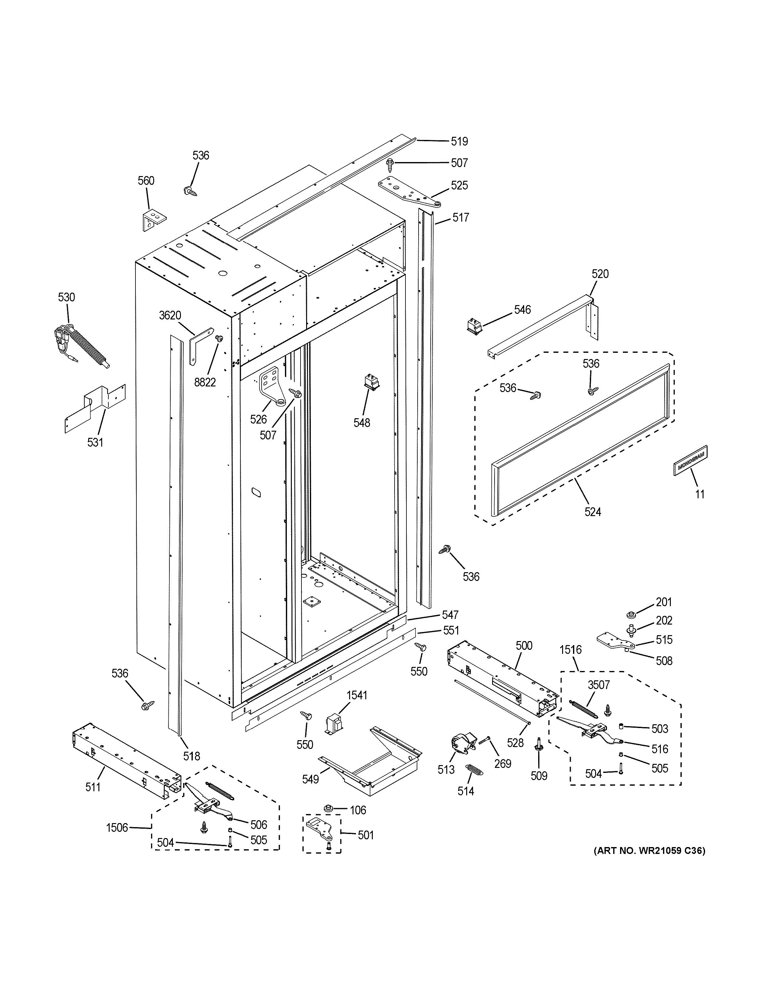 Assembly View for CASE PARTS | ZISP420DKCSS