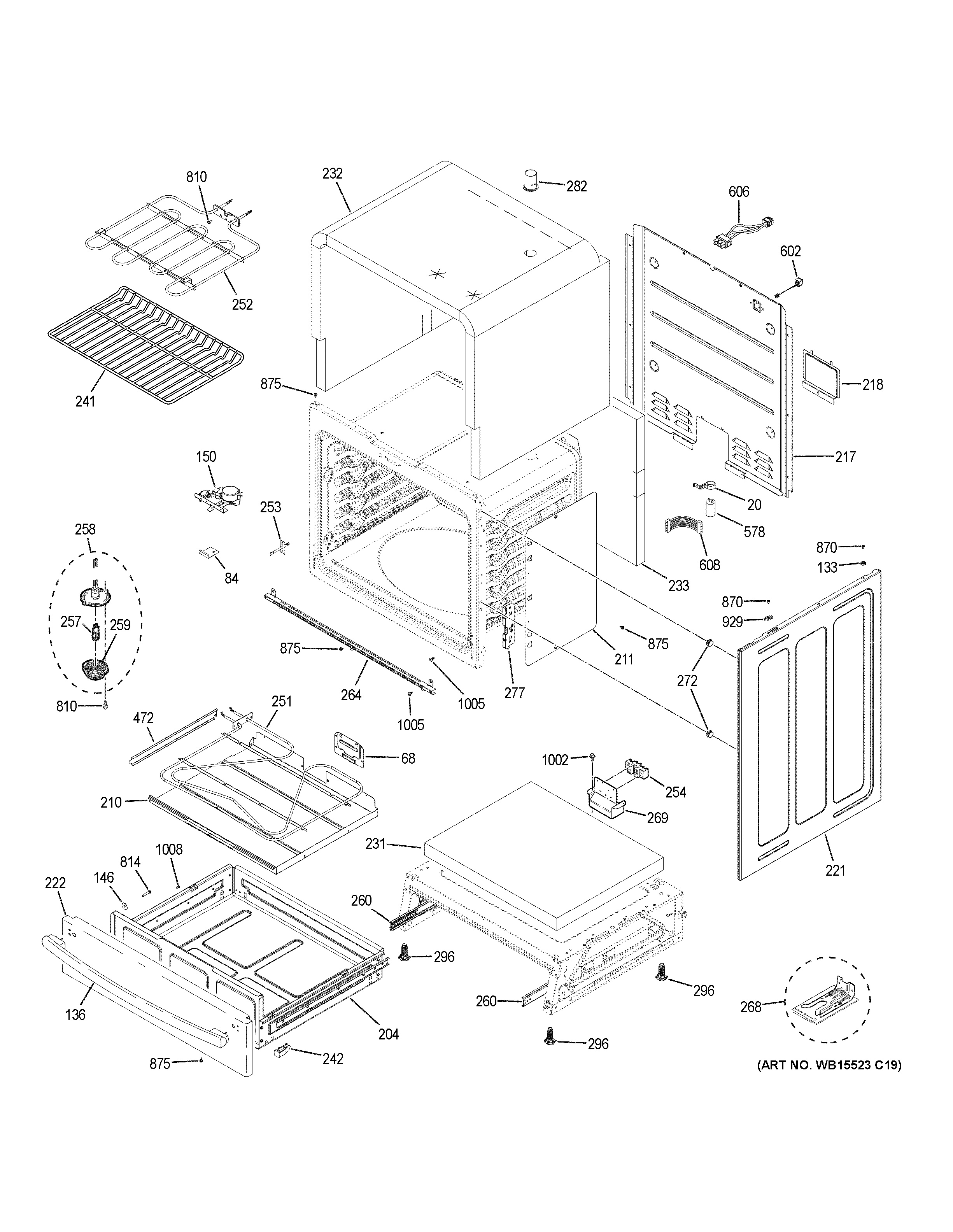 Assembly View for BODY PARTS | JS760SL3SS