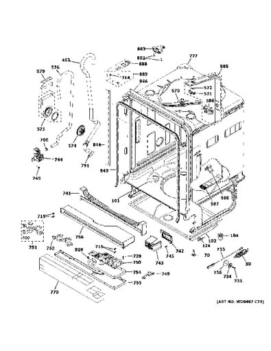 Model Search | GDT580SMF7ES | Ge Dishwasher Schematic | | GE Appliances Parts and Accessories