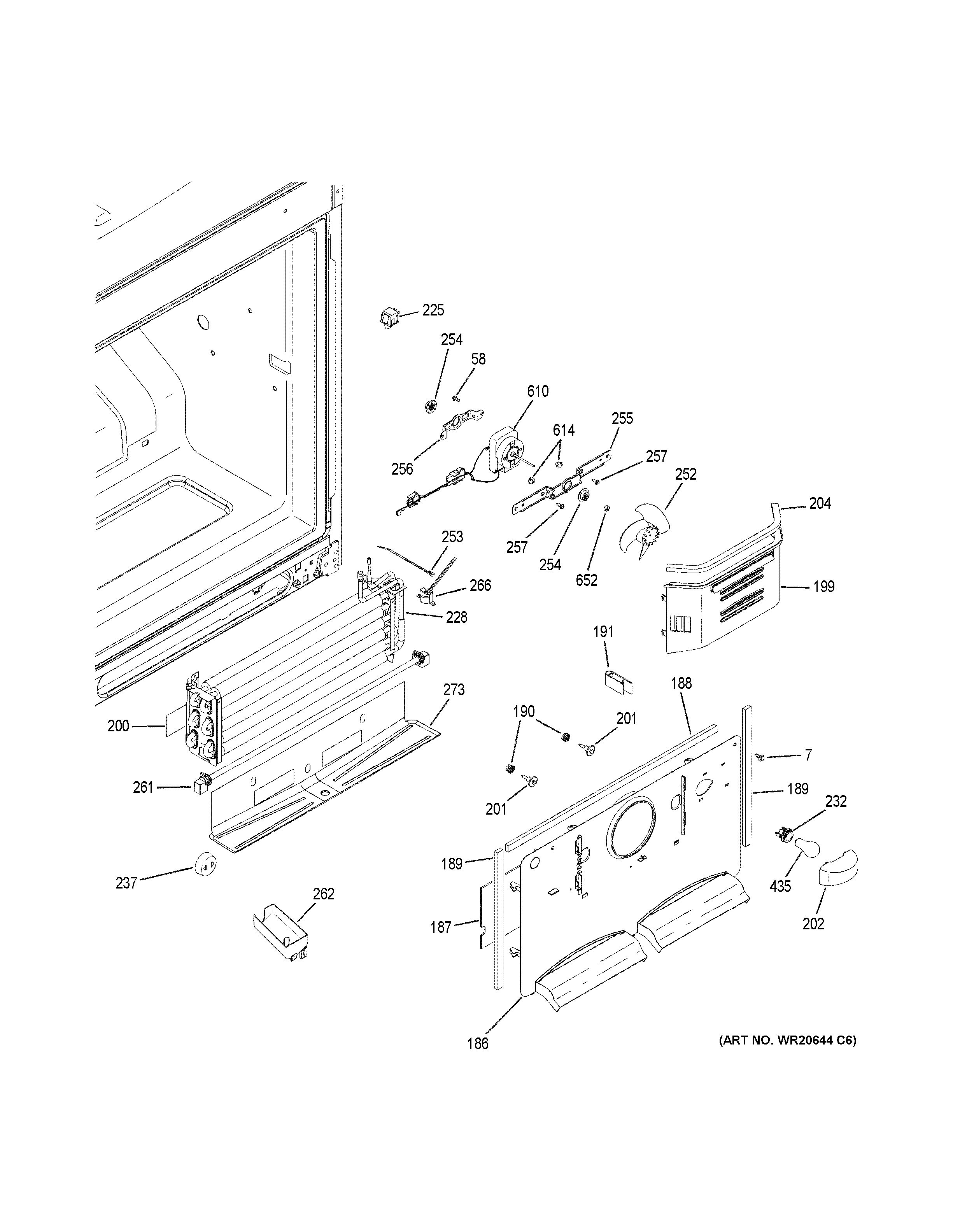 Assembly View for FREEZER SECTION ABE20EGHBRWS