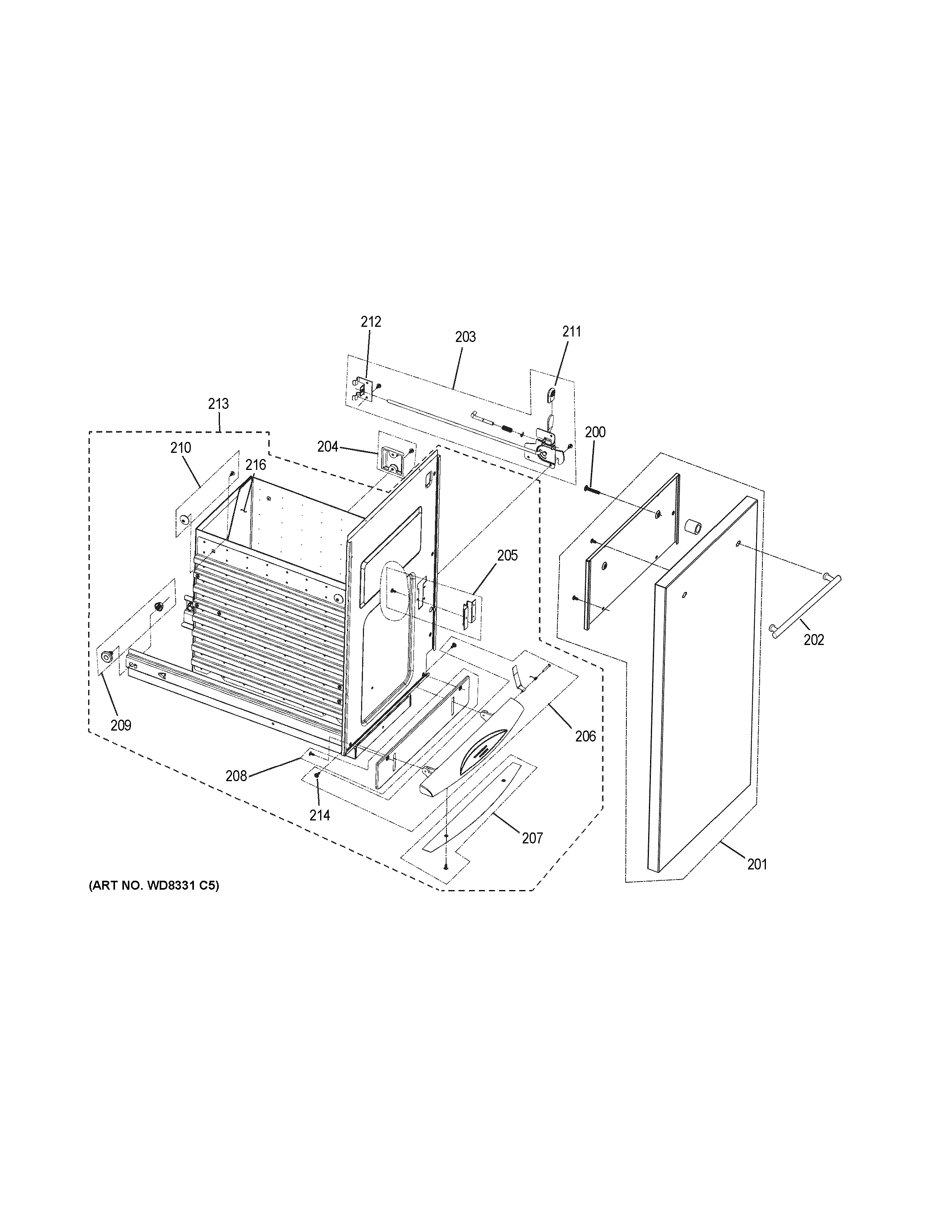 Assembly View for CONTAINER PARTS GCG1580R0SS
