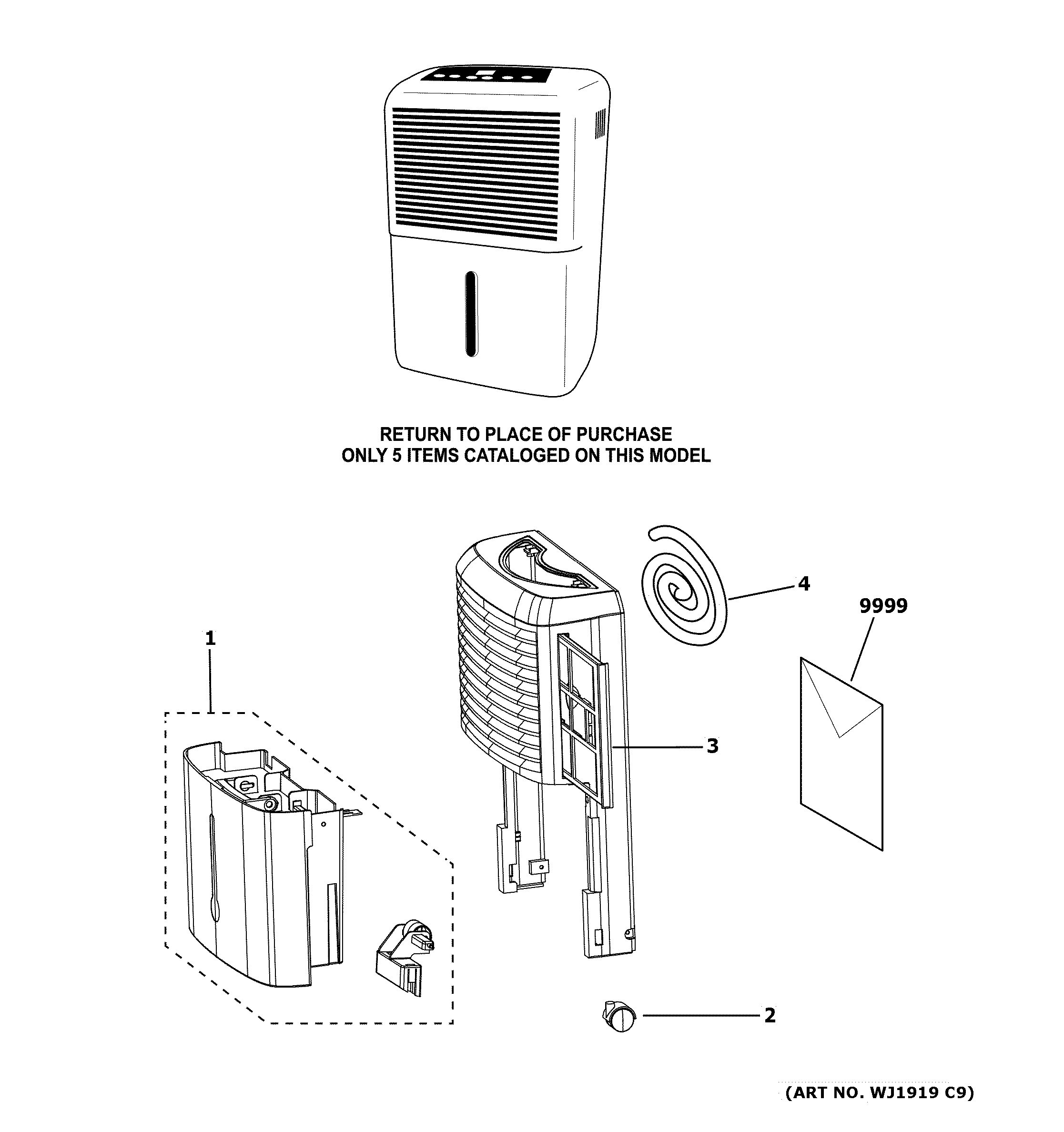 Assembly View for DEHUMIDIFIER APEL50LZQ1