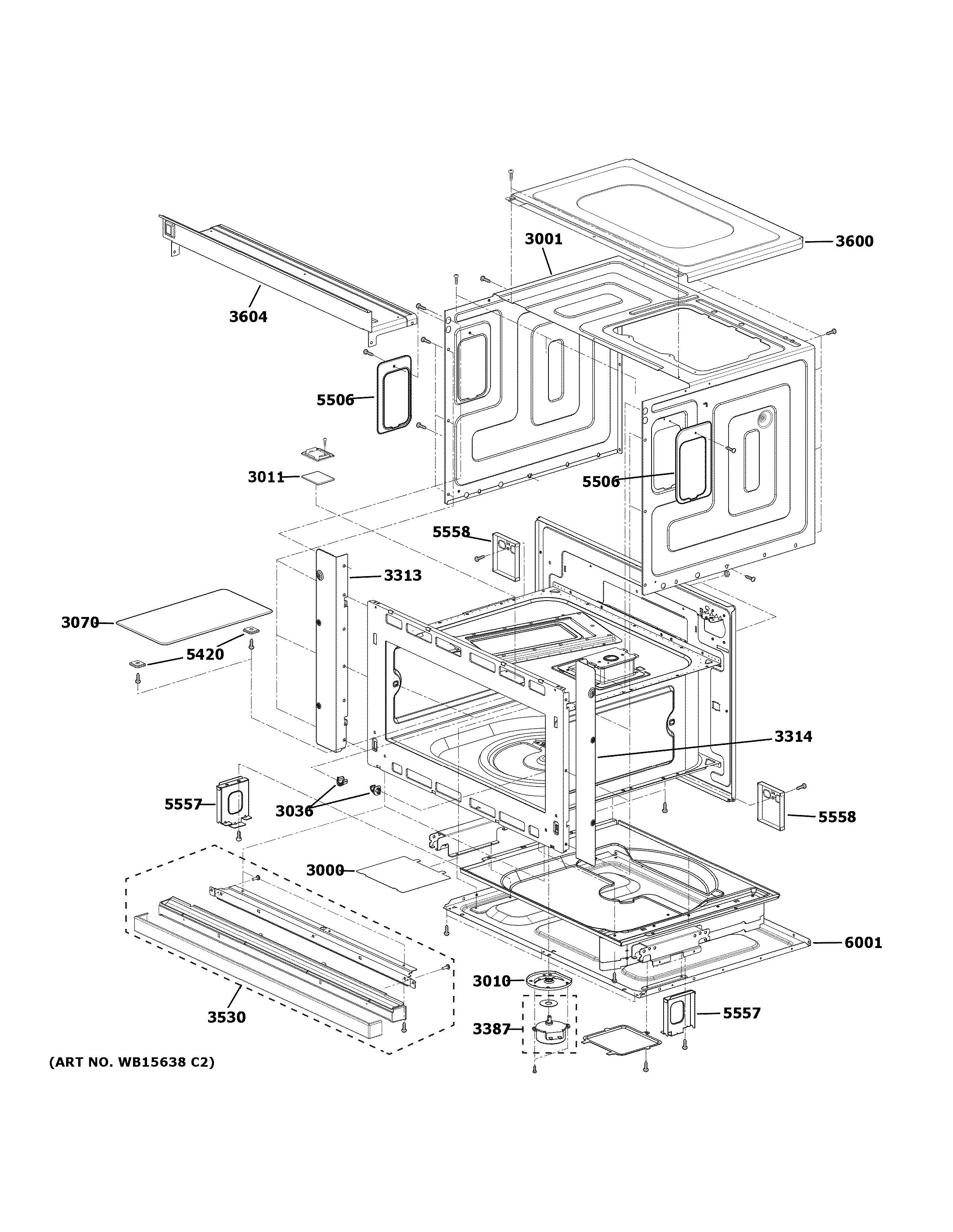 Assembly View for OVEN CAVITY PARTS ZSB9232N1SS