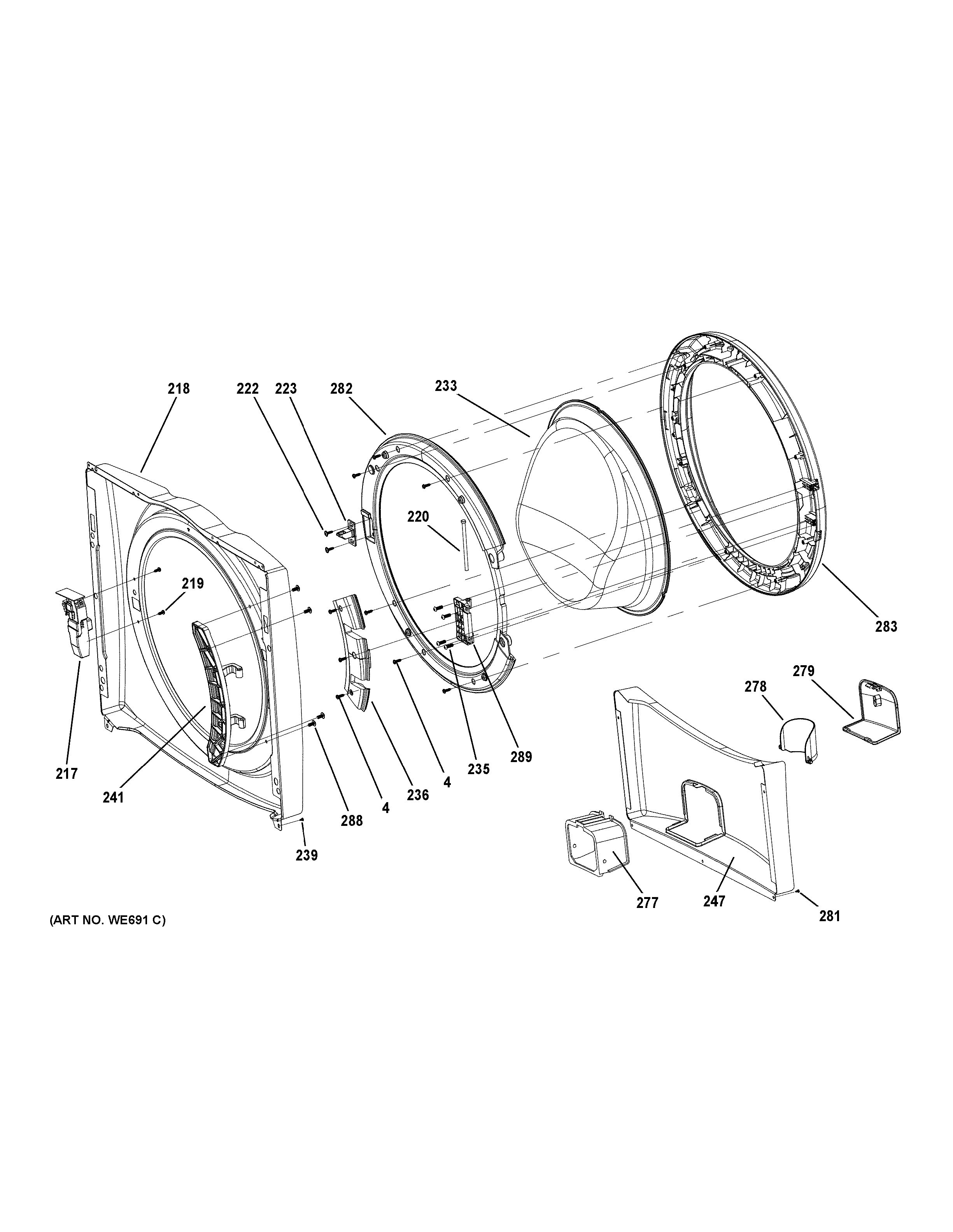 Assembly View for FRONT PANEL & DOOR | GFW450SSM1WW