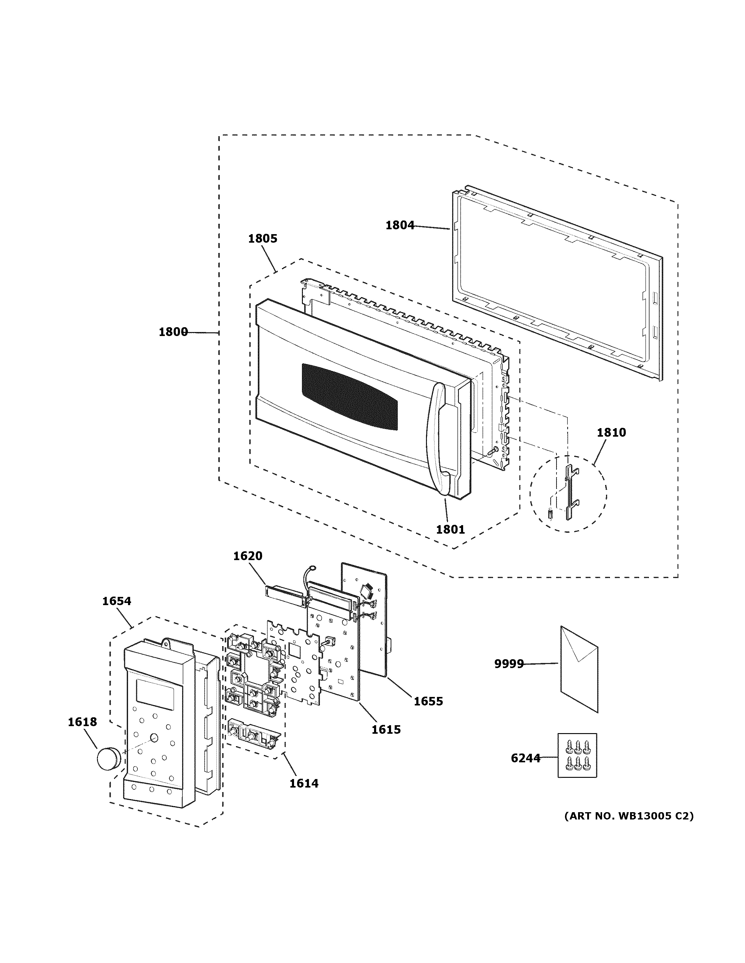 Assembly View for CONTROL PANEL & DOOR PARTS SCA1001KSS02