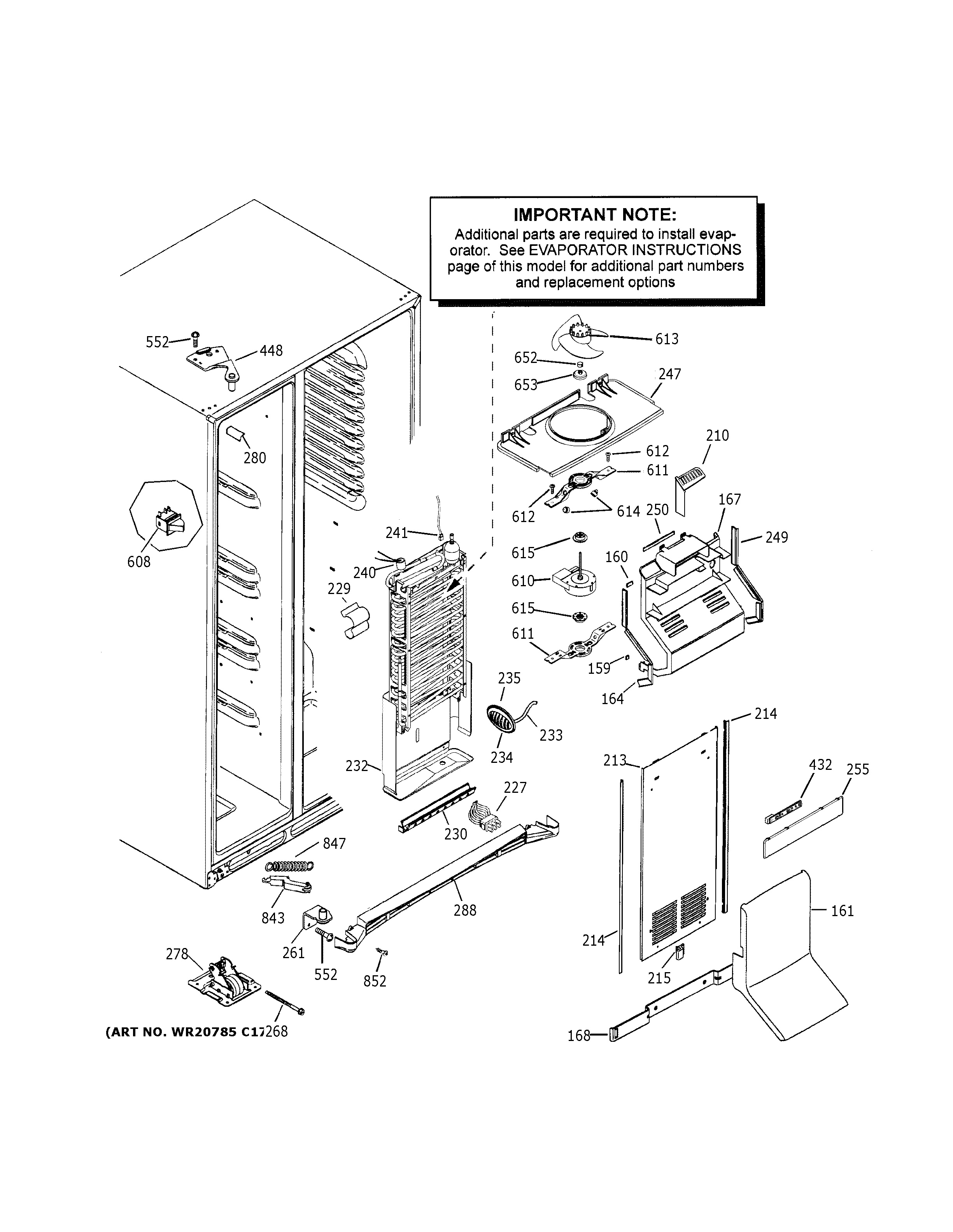 Assembly View For Freezer Section 