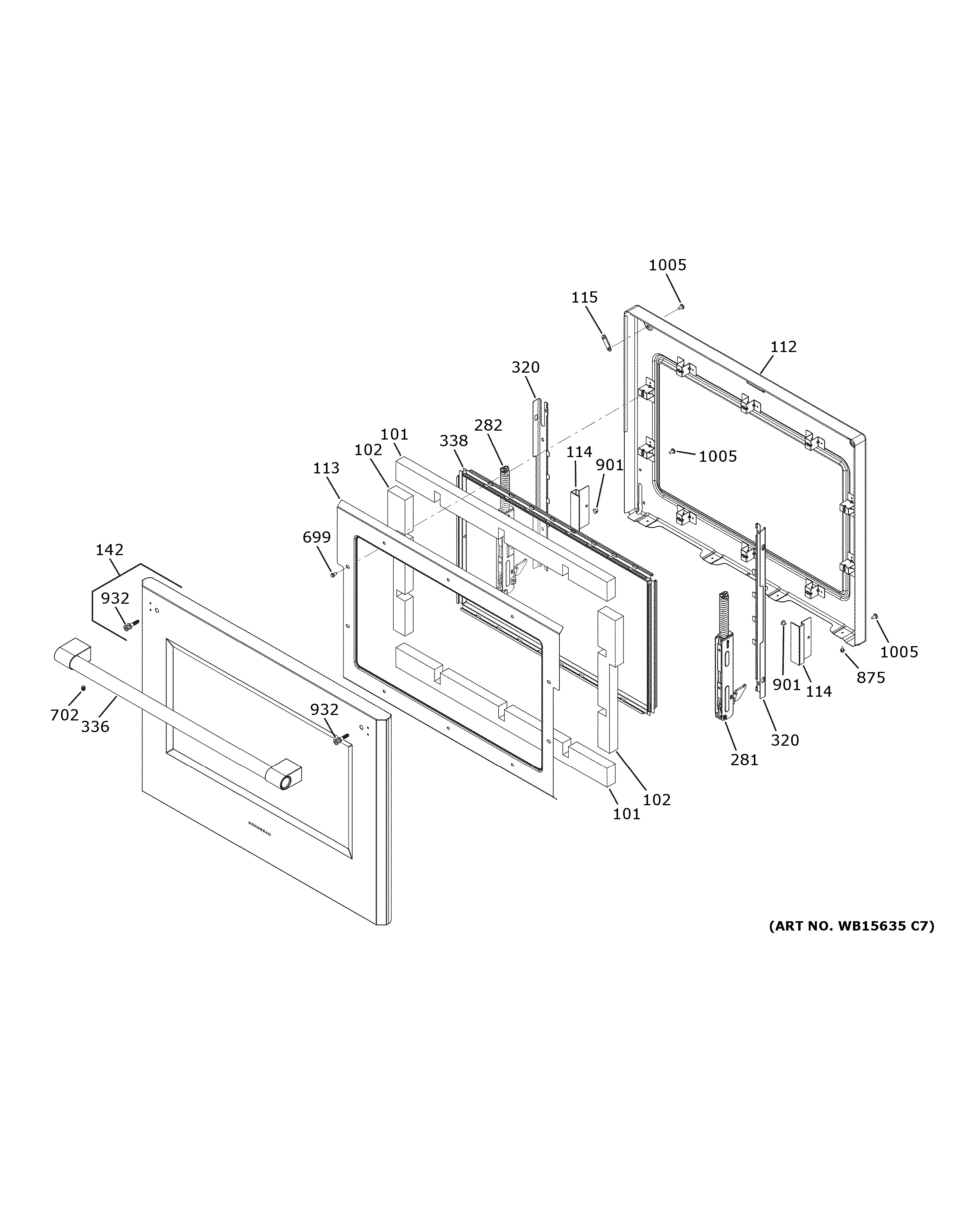 Assembly View for LOWER DOOR | ZTDX1FPSN1SS