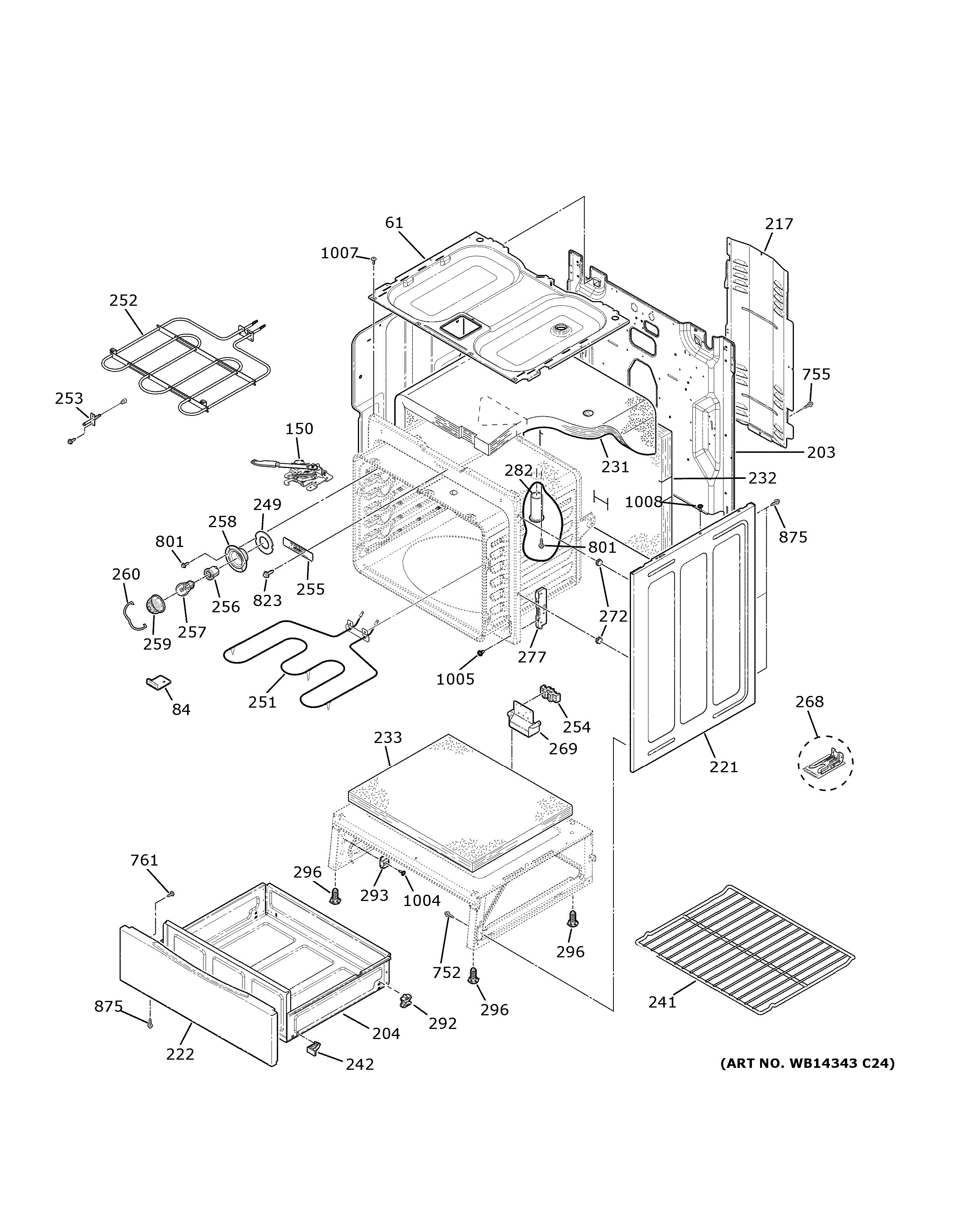 Assembly View for BODY PARTS | JB258DM1BB