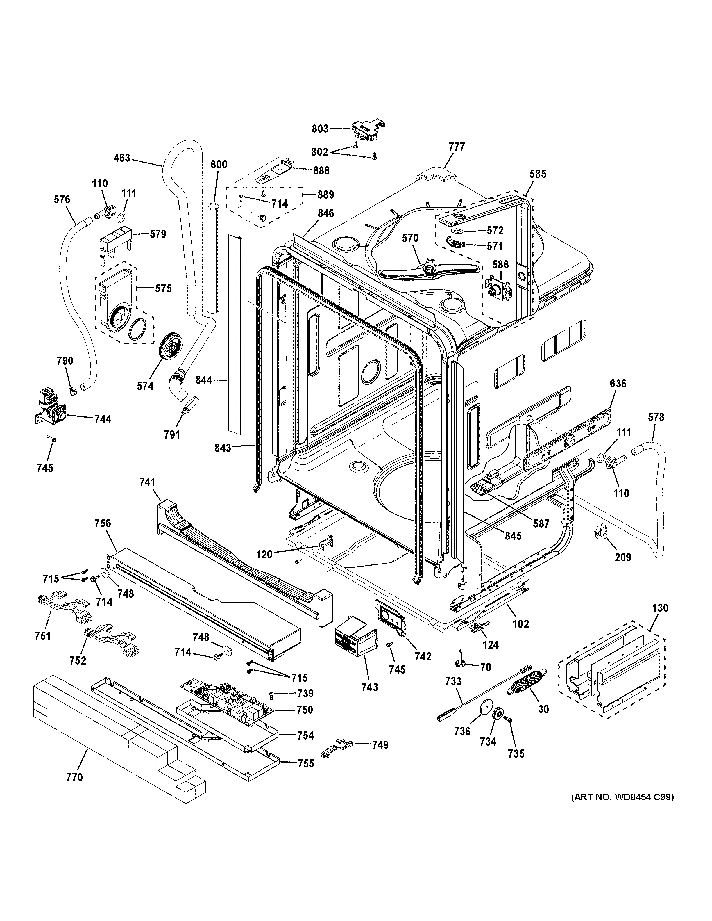 Assembly View for BODY PARTS PDT750SSF2SS