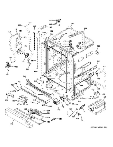 GE Monogram ZDT975SPJSS 24 Stainless Fully Integrated Dishwasher #129313