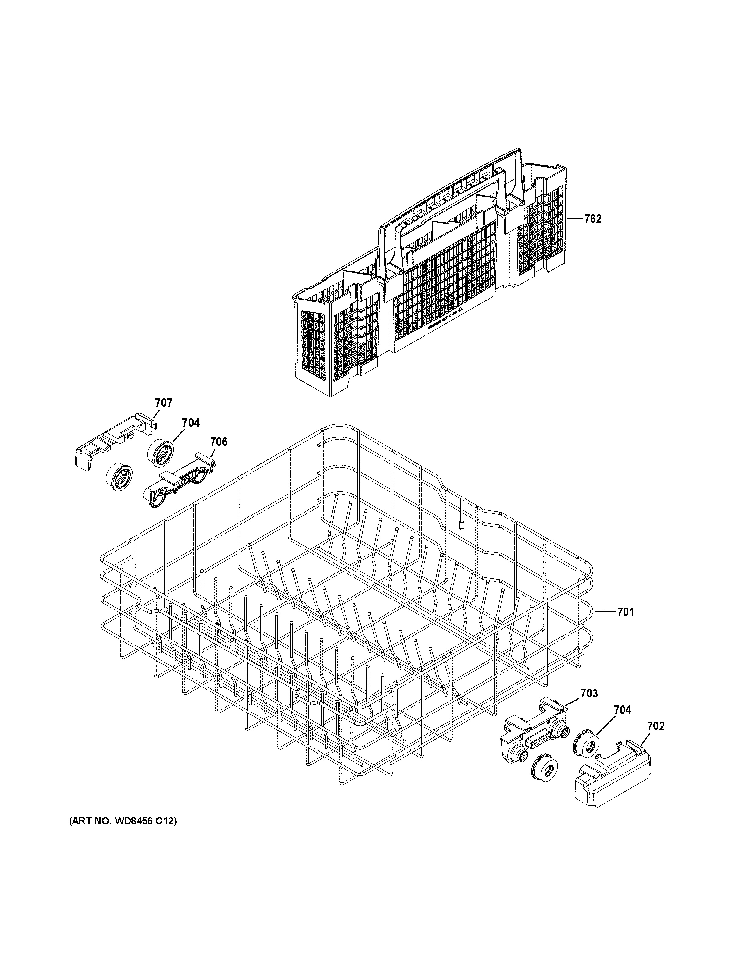 Assembly View for LOWER RACK ASSEMBLY | GDF530PGM0WW