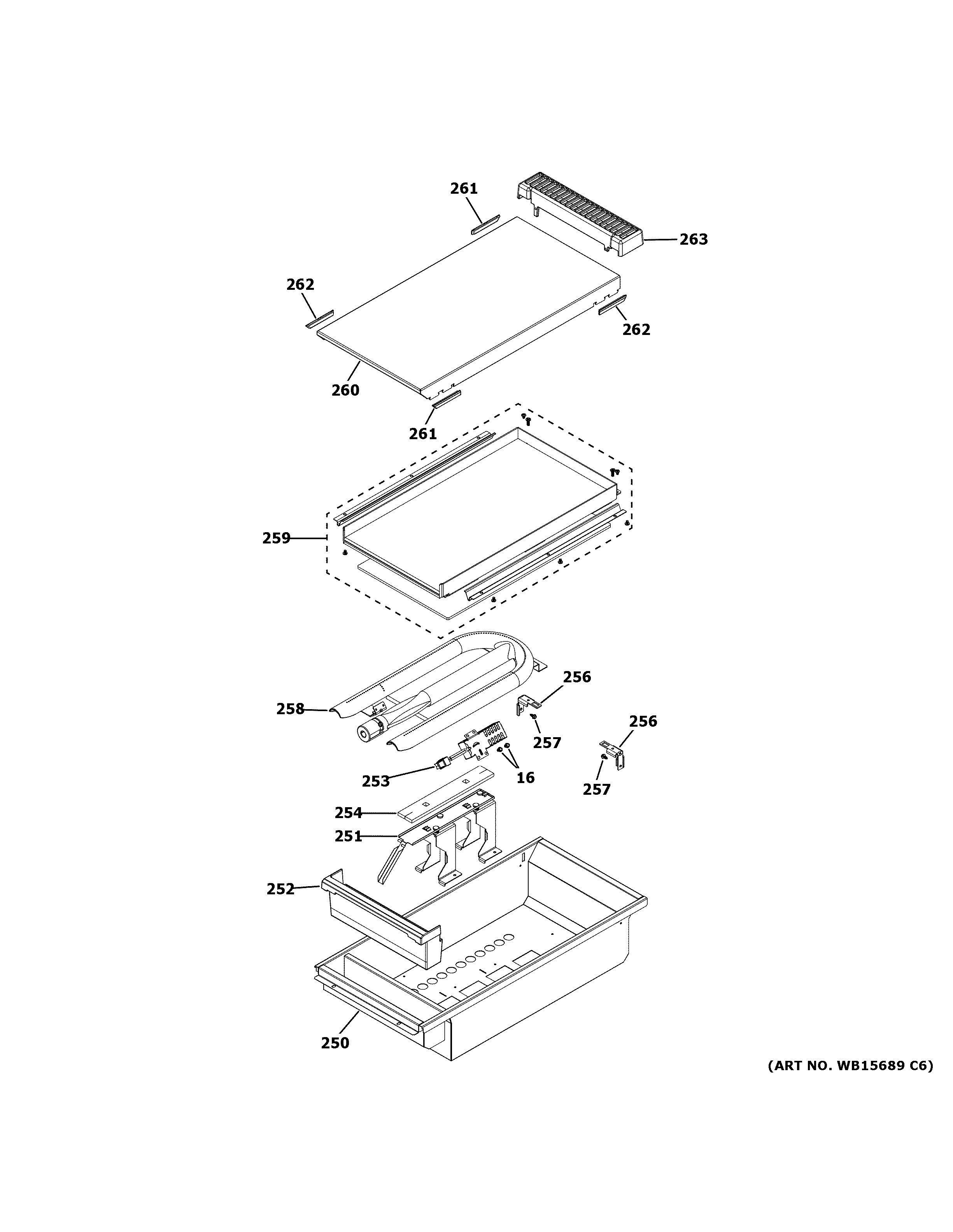 Assembly View for GRIDDLE ASSEMBLY | ZGP364NDT1SS