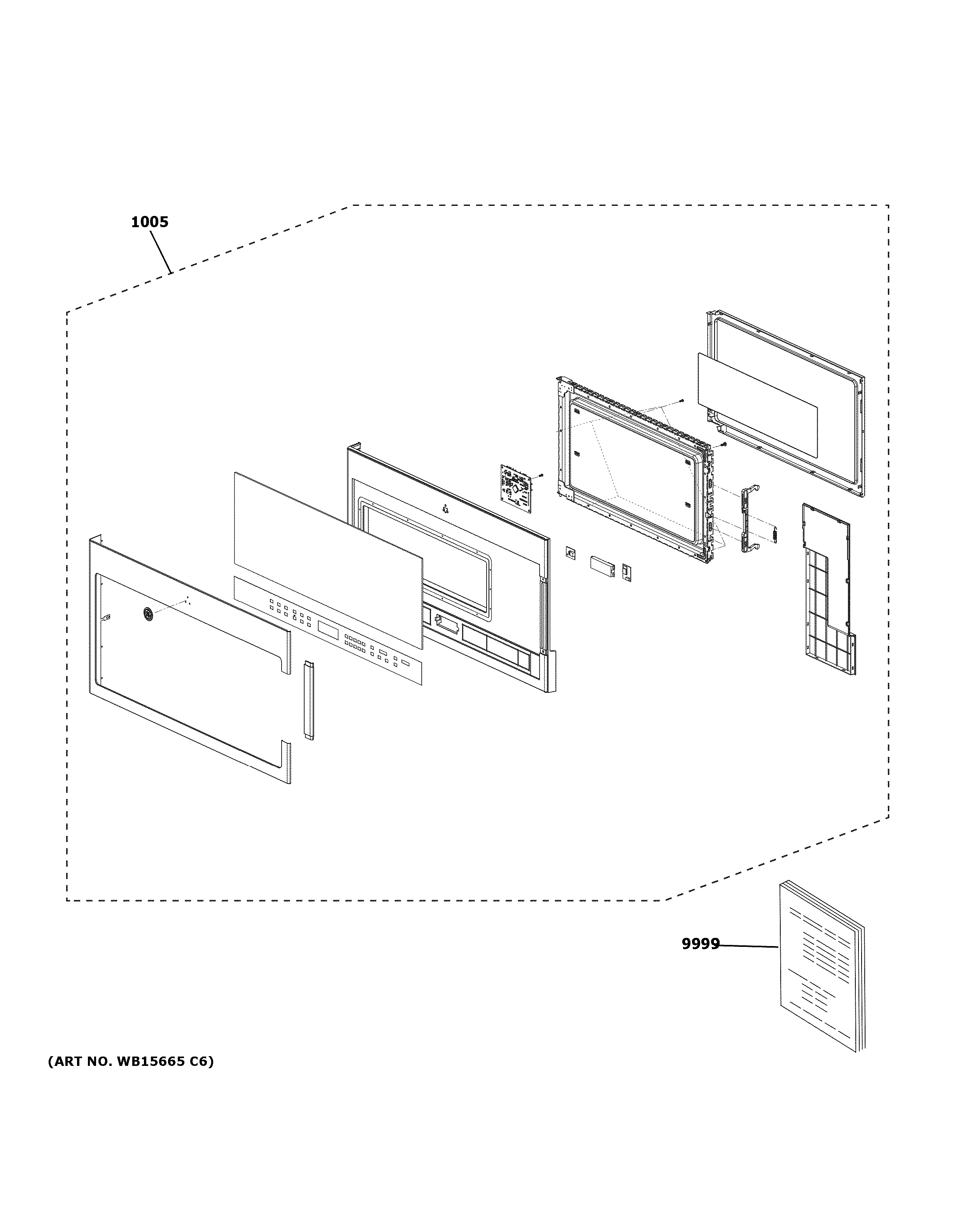 Assembly View for DOOR PARTS PVM9005SJ8SS