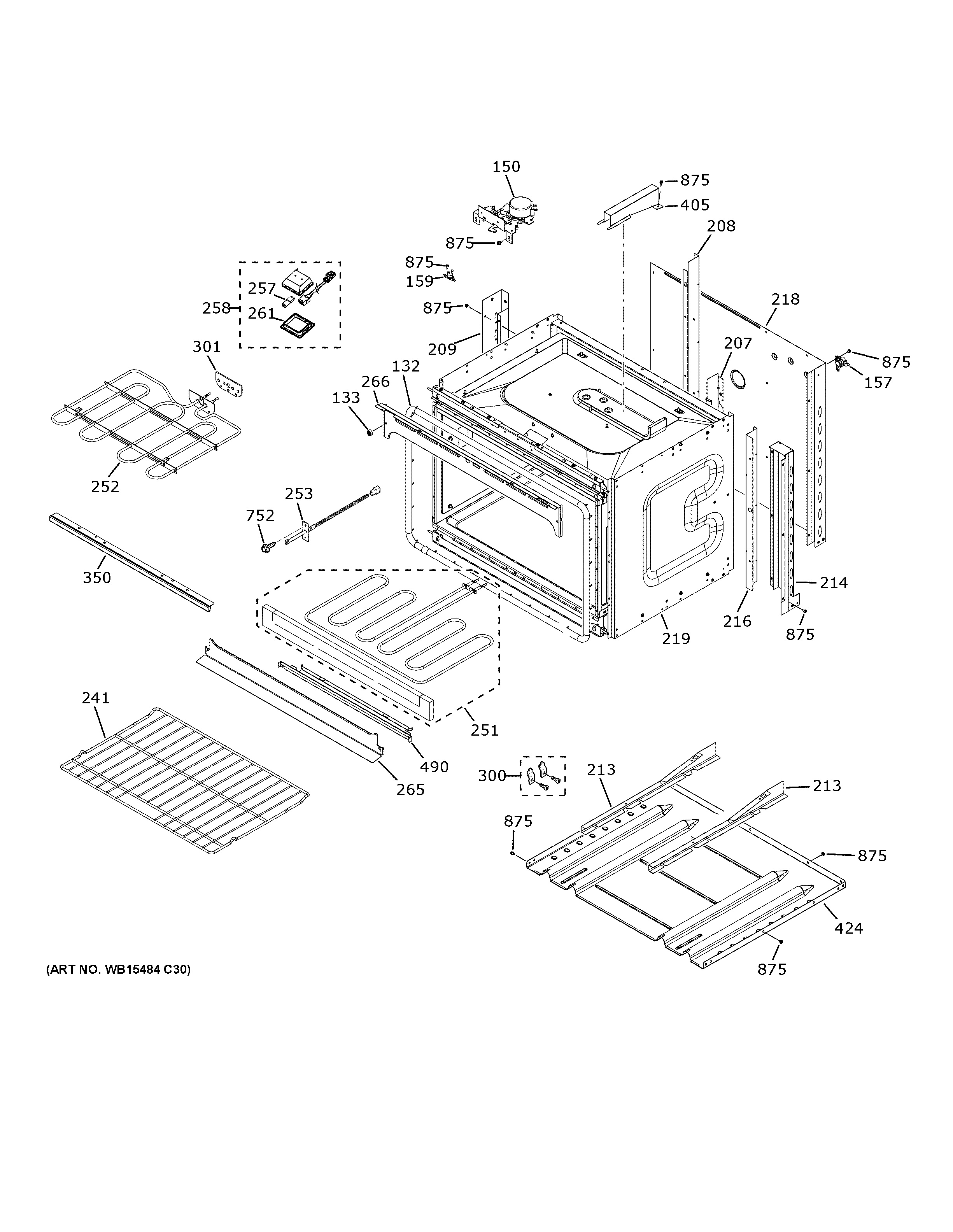 Assembly View for LOWER OVEN JTD3000SN1SS