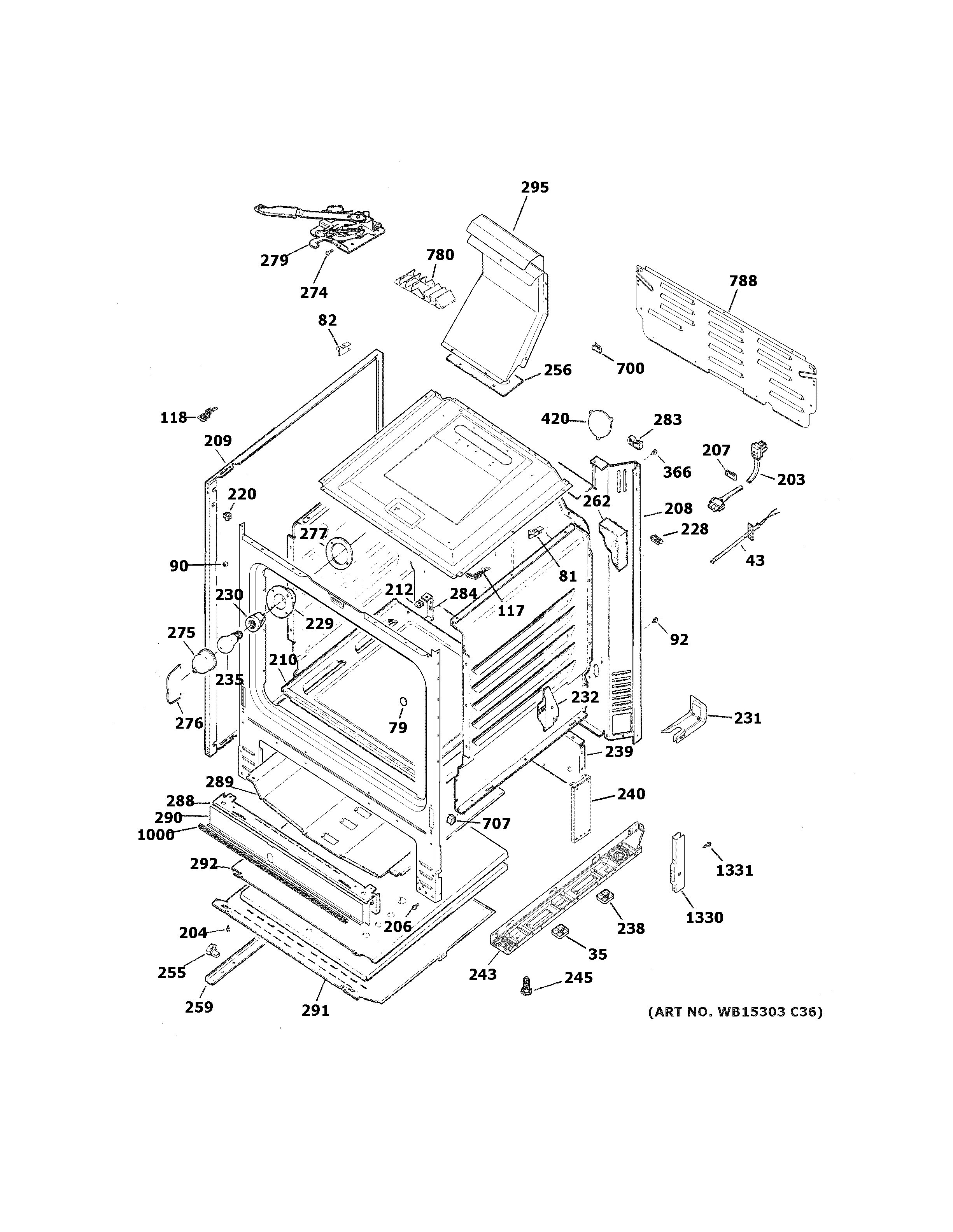 Assembly View for BODY PARTS | JGB635REK4SS