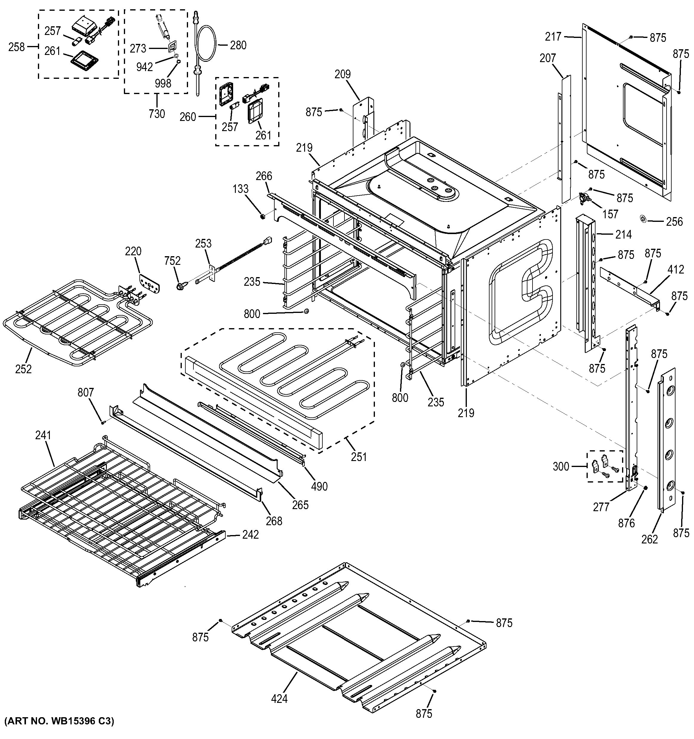 Assembly View for BODY PARTS | PT9800SH4SS