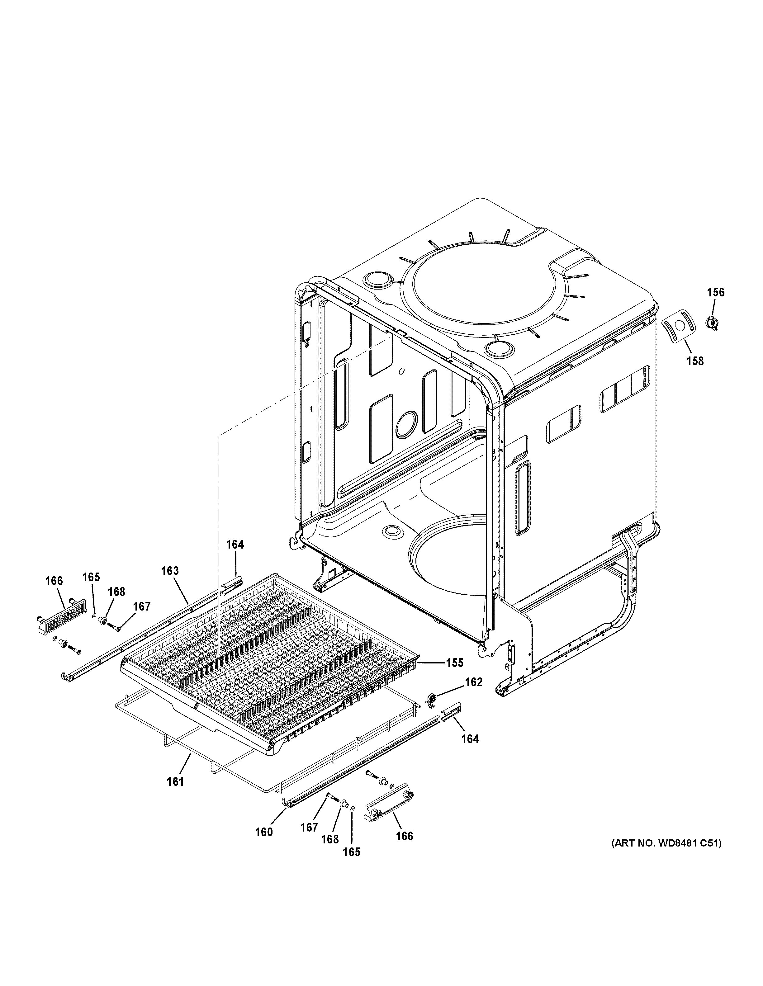 Assembly View for BODY PARTS (2) GDT695SSJ5SS