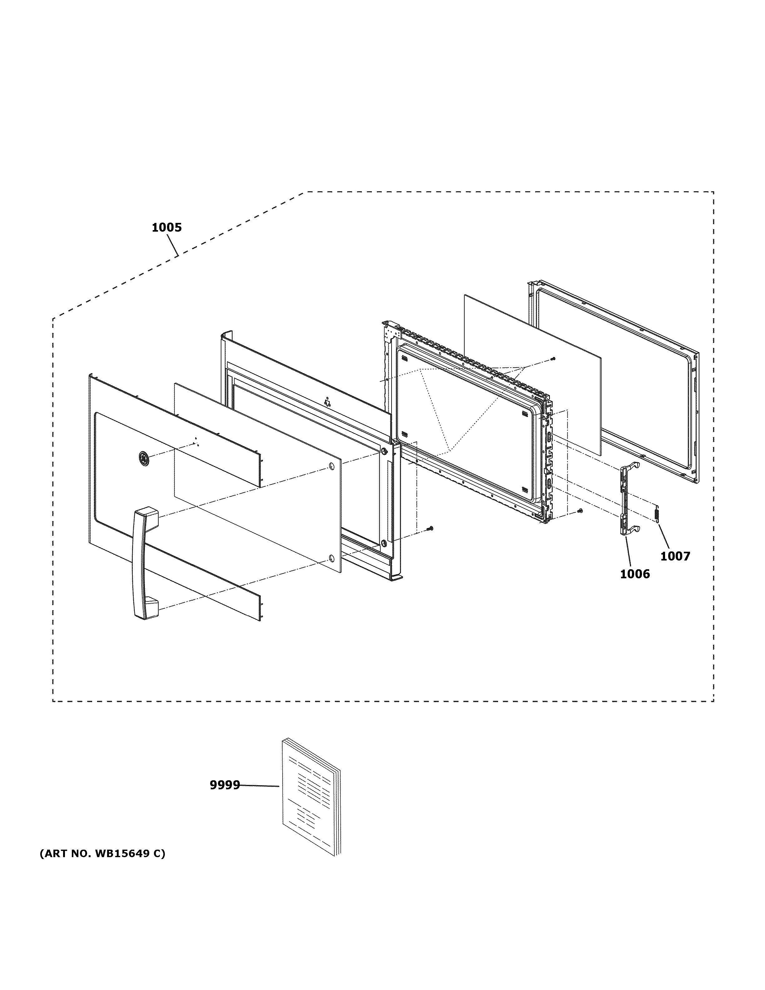 Assembly View for DOOR PARTS JVM6175SK5SS