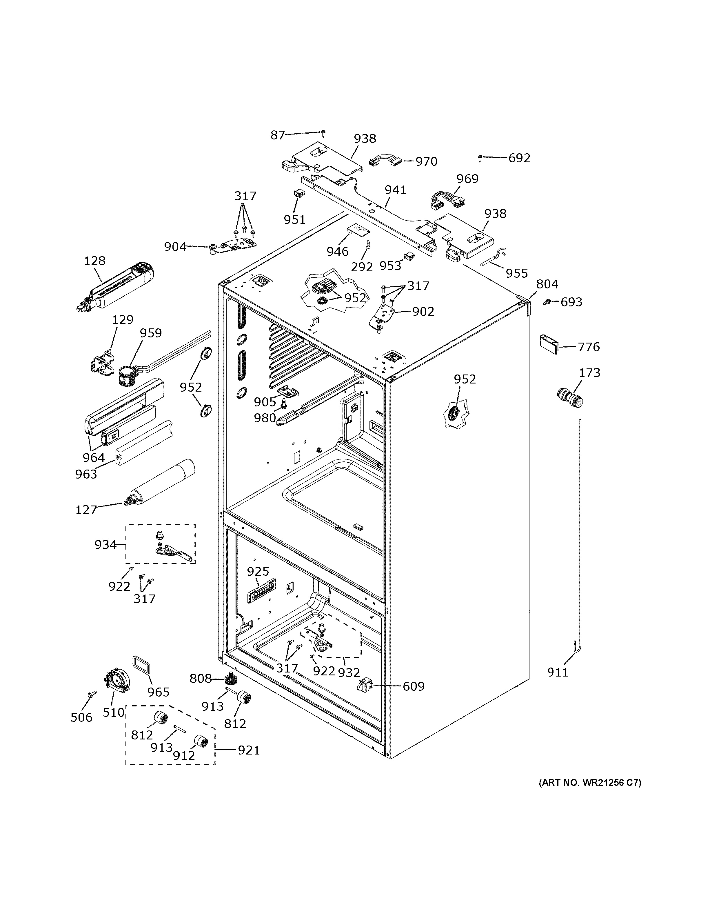 Assembly View for CASE PARTS GFE28GYNIFS