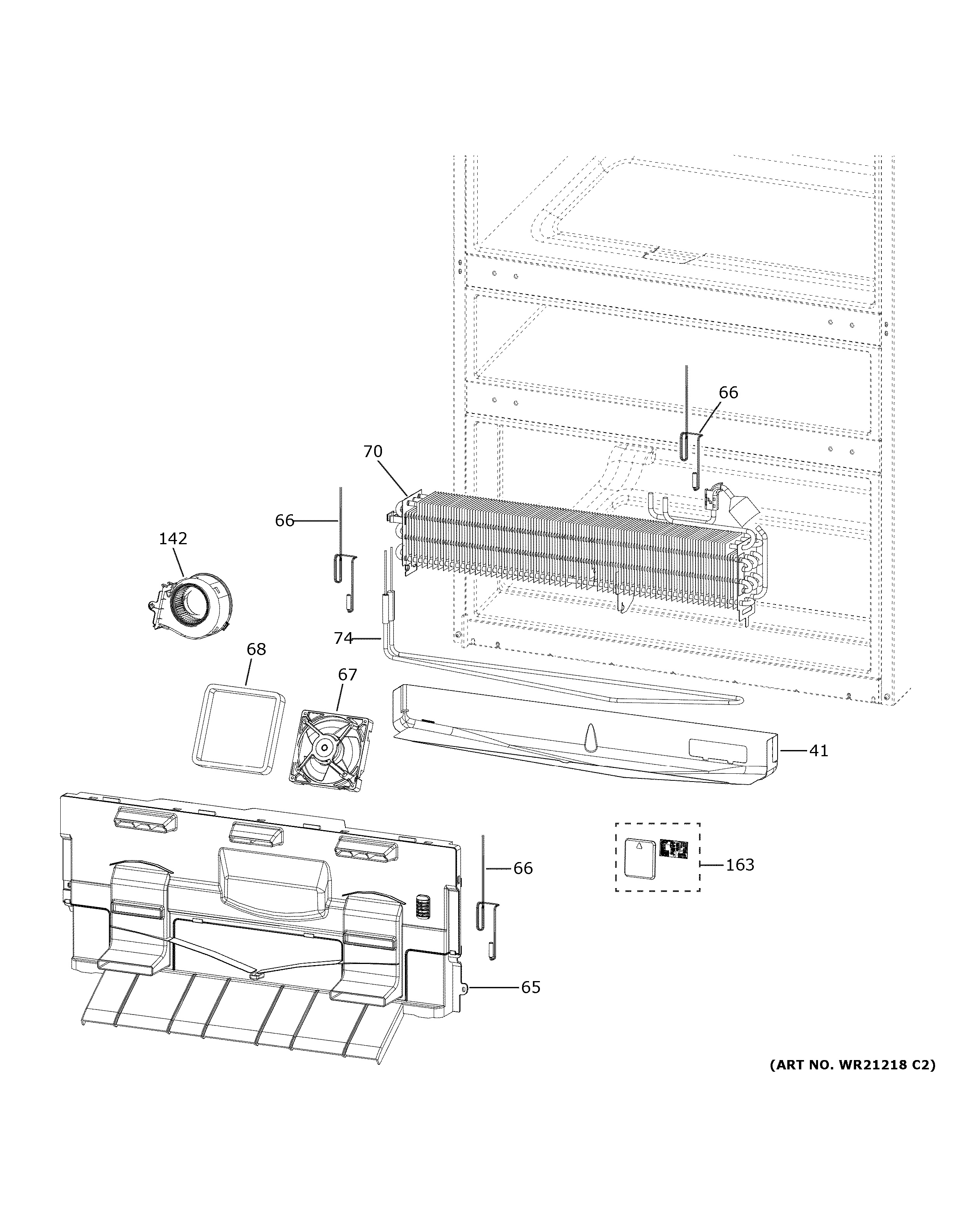 Assembly View for FREEZER SECTION PVD28BYNBFS