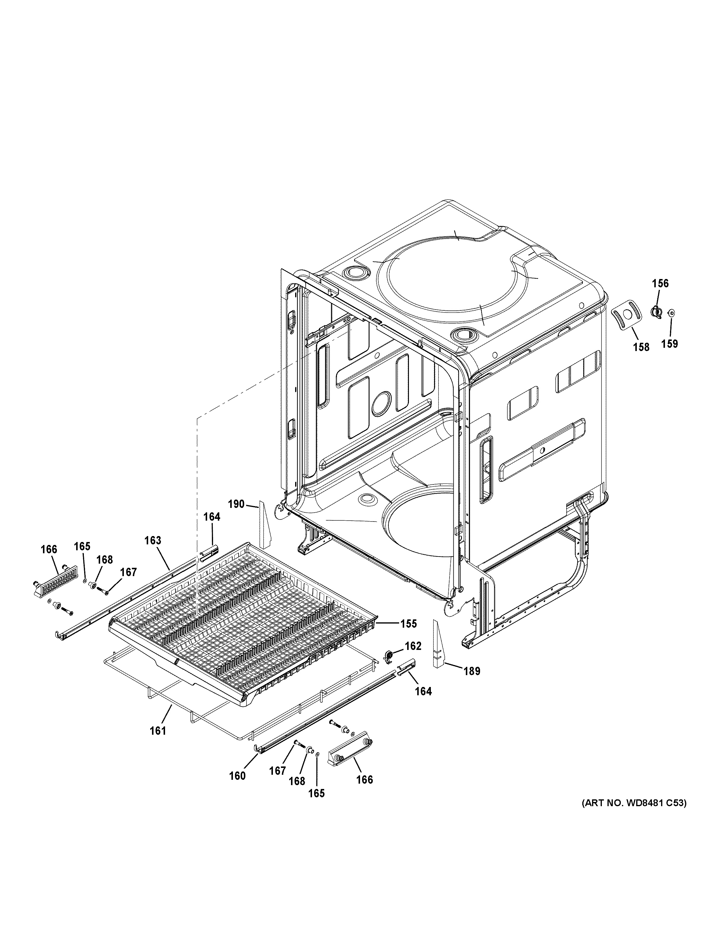 Assembly View for BODY PARTS (2) PDT855SSJ2SS