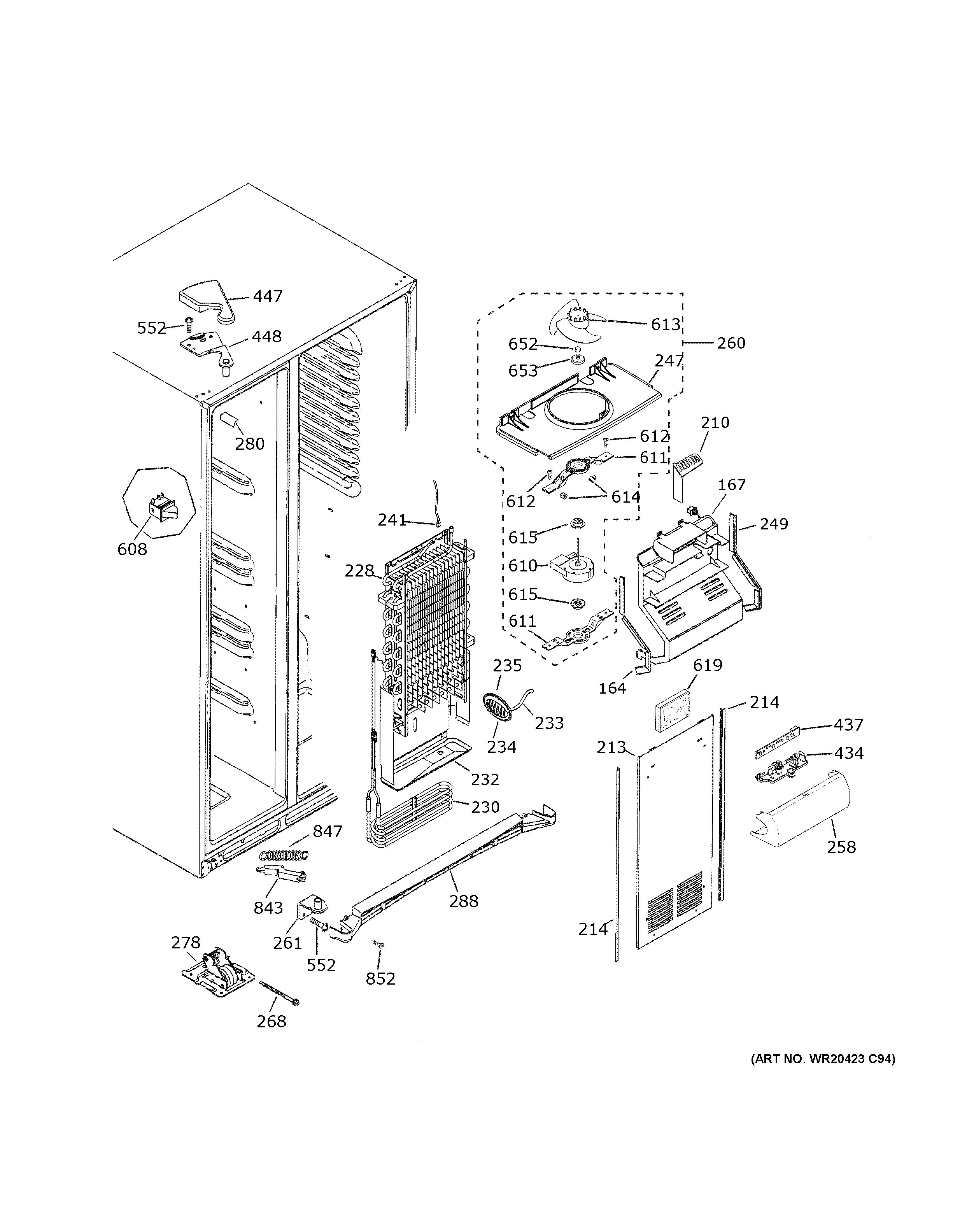 Assembly View for FREEZER SECTION | GZS22DSJWFSS