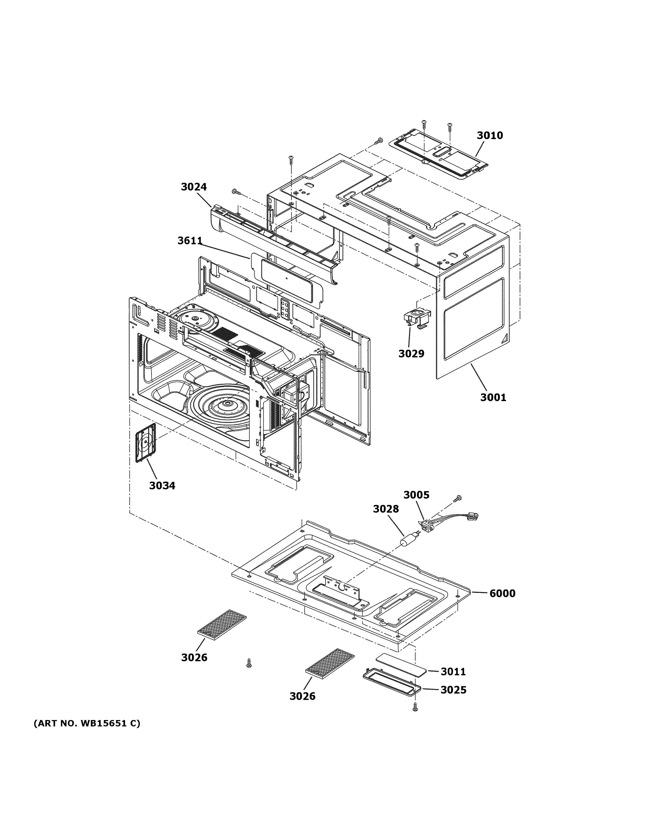 Assembly View for OVEN CAVITY PARTS JVM7195SK6SS