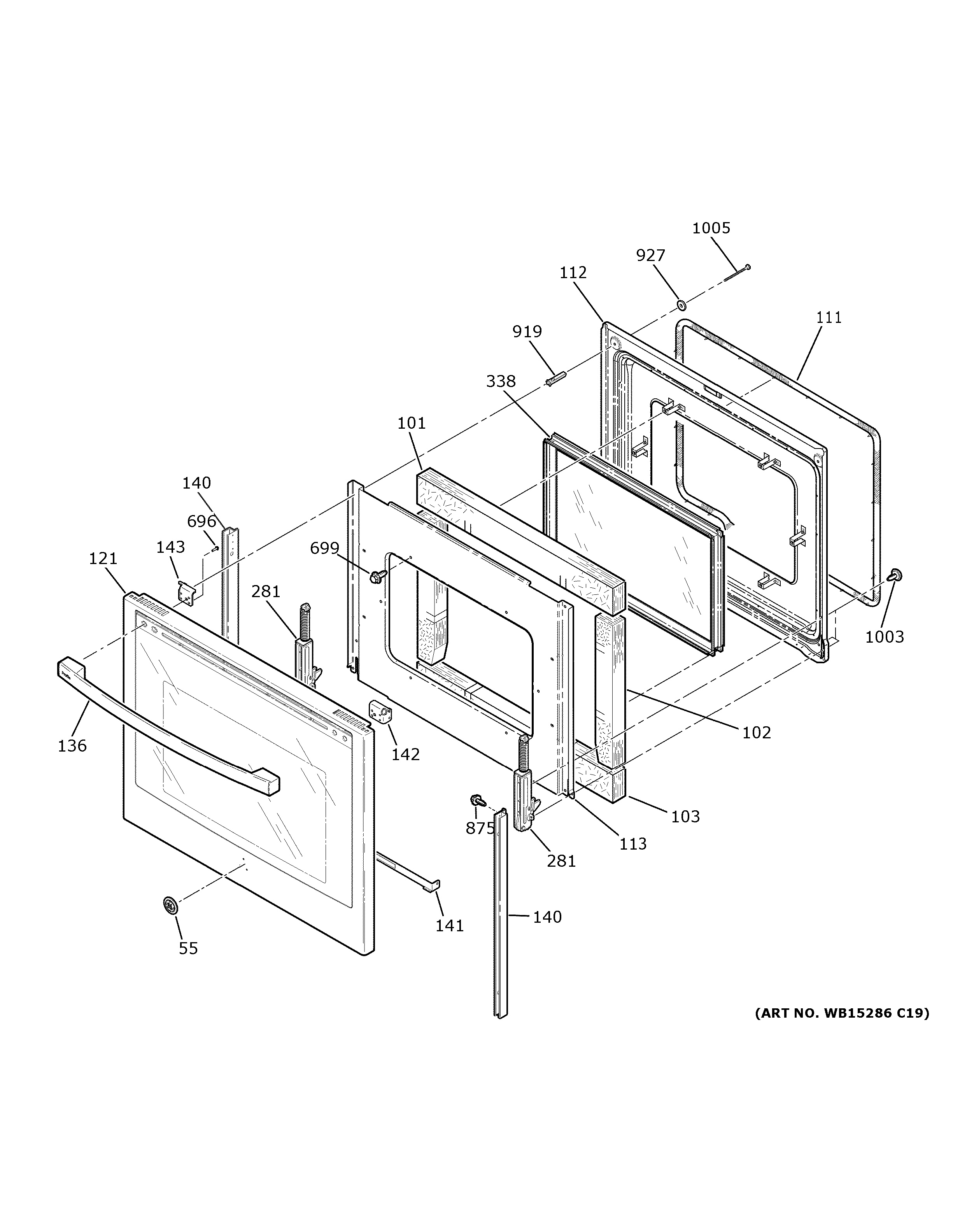 Assembly View for DOOR | PB935YP1FS