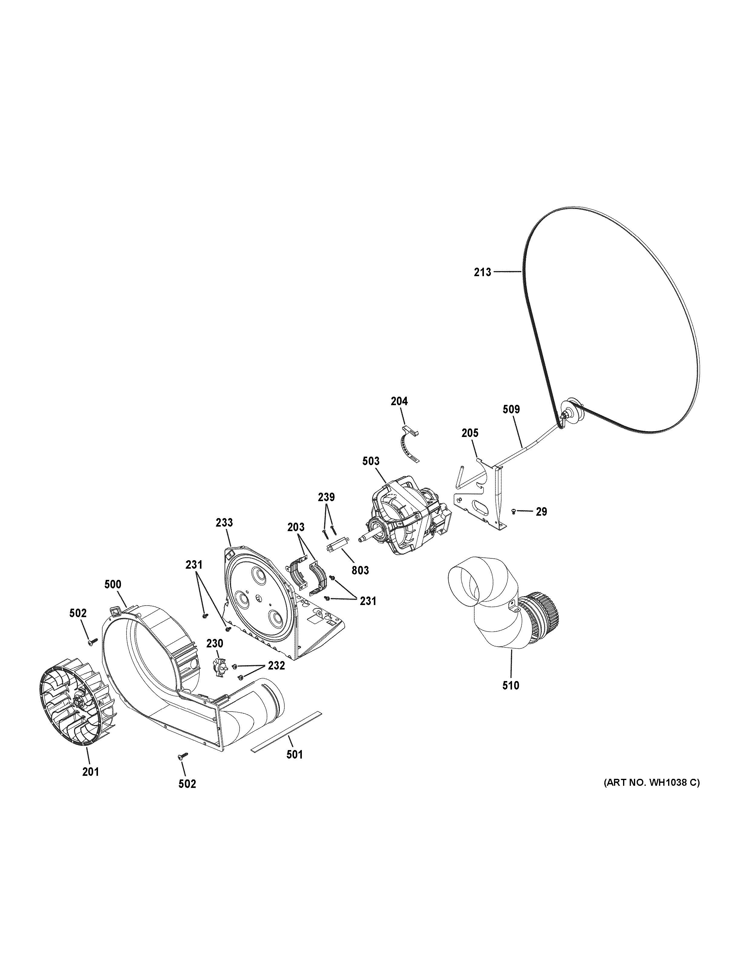 Assembly View for BLOWER & MOTOR ASSEMBLY GUD24ESSM1WW