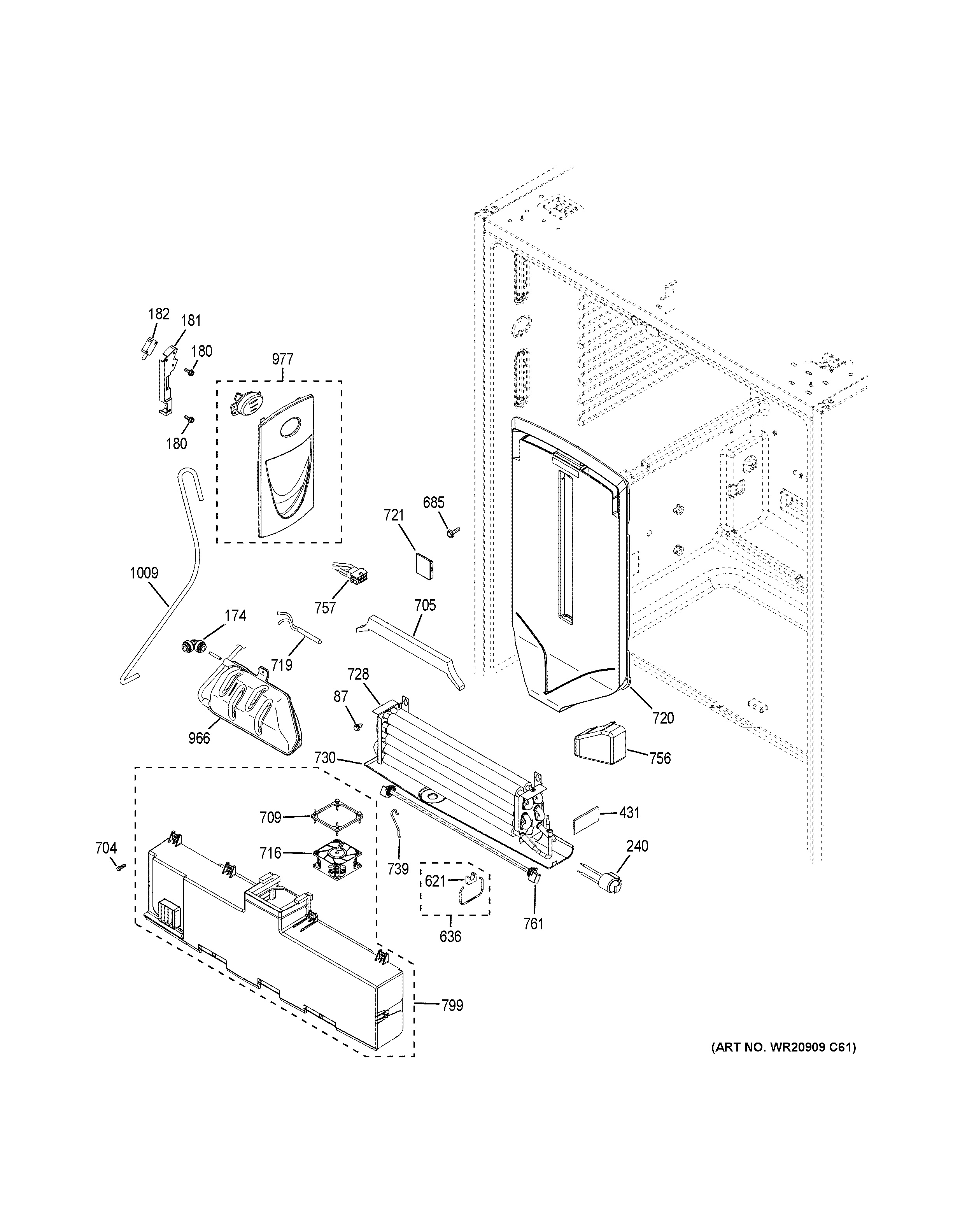 Exploded Diagram Foodtech Assembly View for FRESH FOOD SECTION | PWE23KMKHES