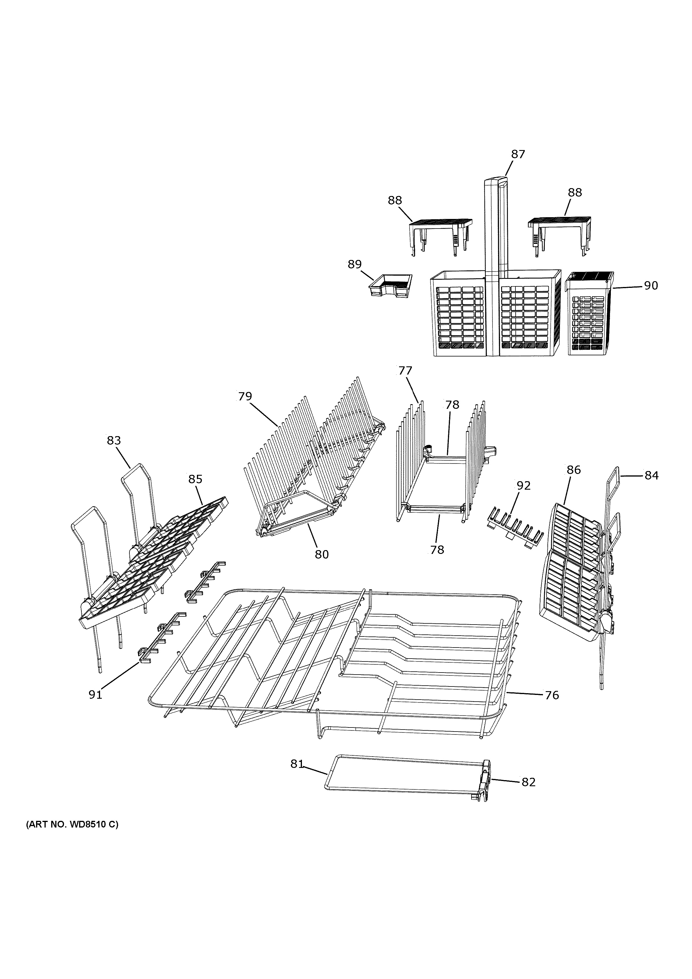Common Rack Assembly Pad Assembly View for RACK ASSEMBLIES | CDD420P2T0S1